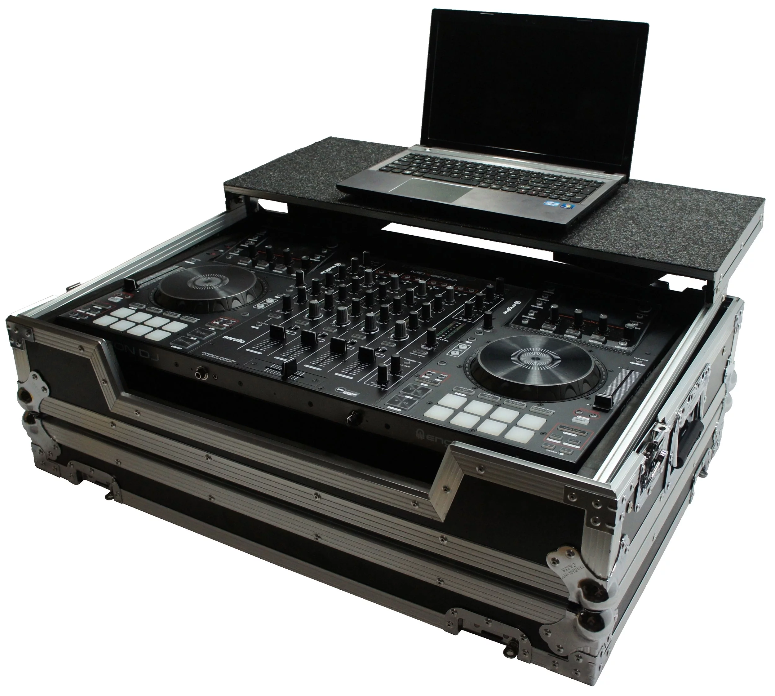 Harmony HCMCX8000LT Glide Laptop Stand DJ Case for Denon MCX8000