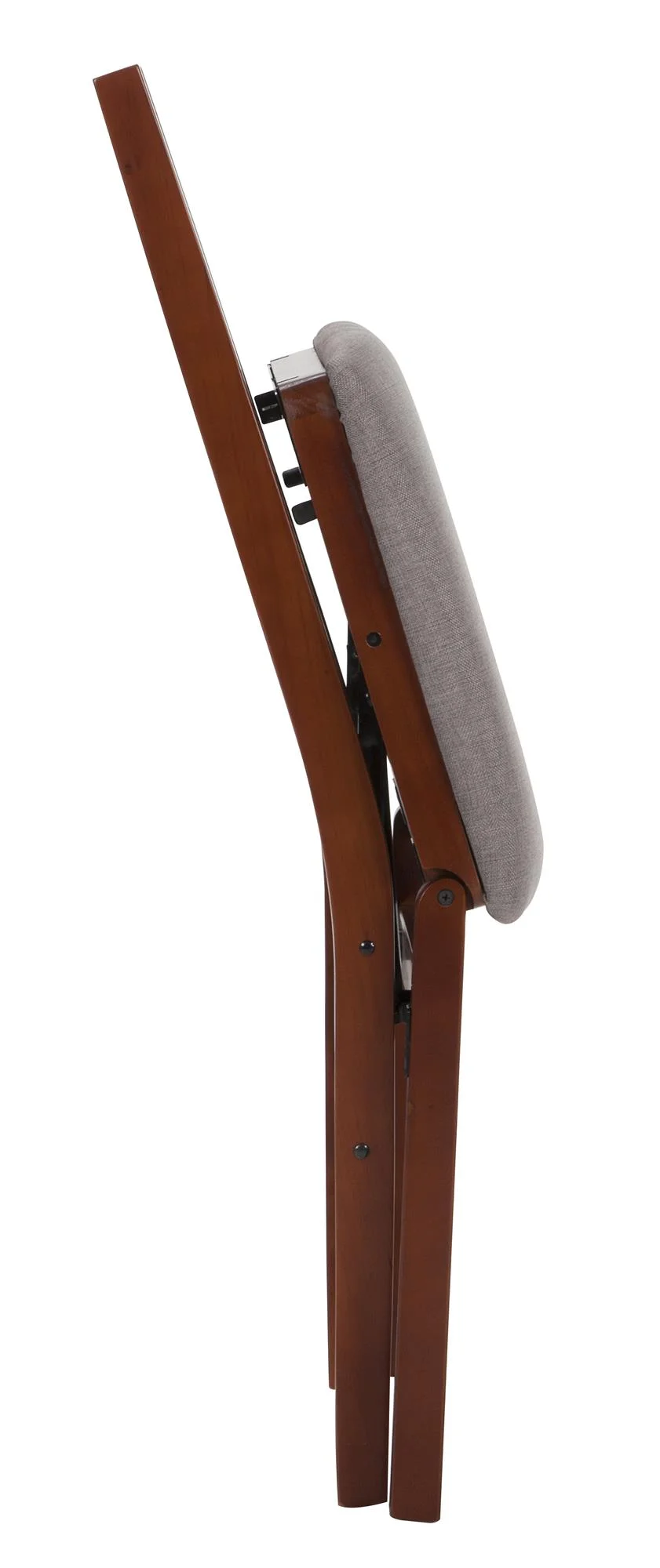 Queer Eye Oliver Mission Back Wood Folding Chair with Fabric Seat, Walnut Brown, 2-Pack