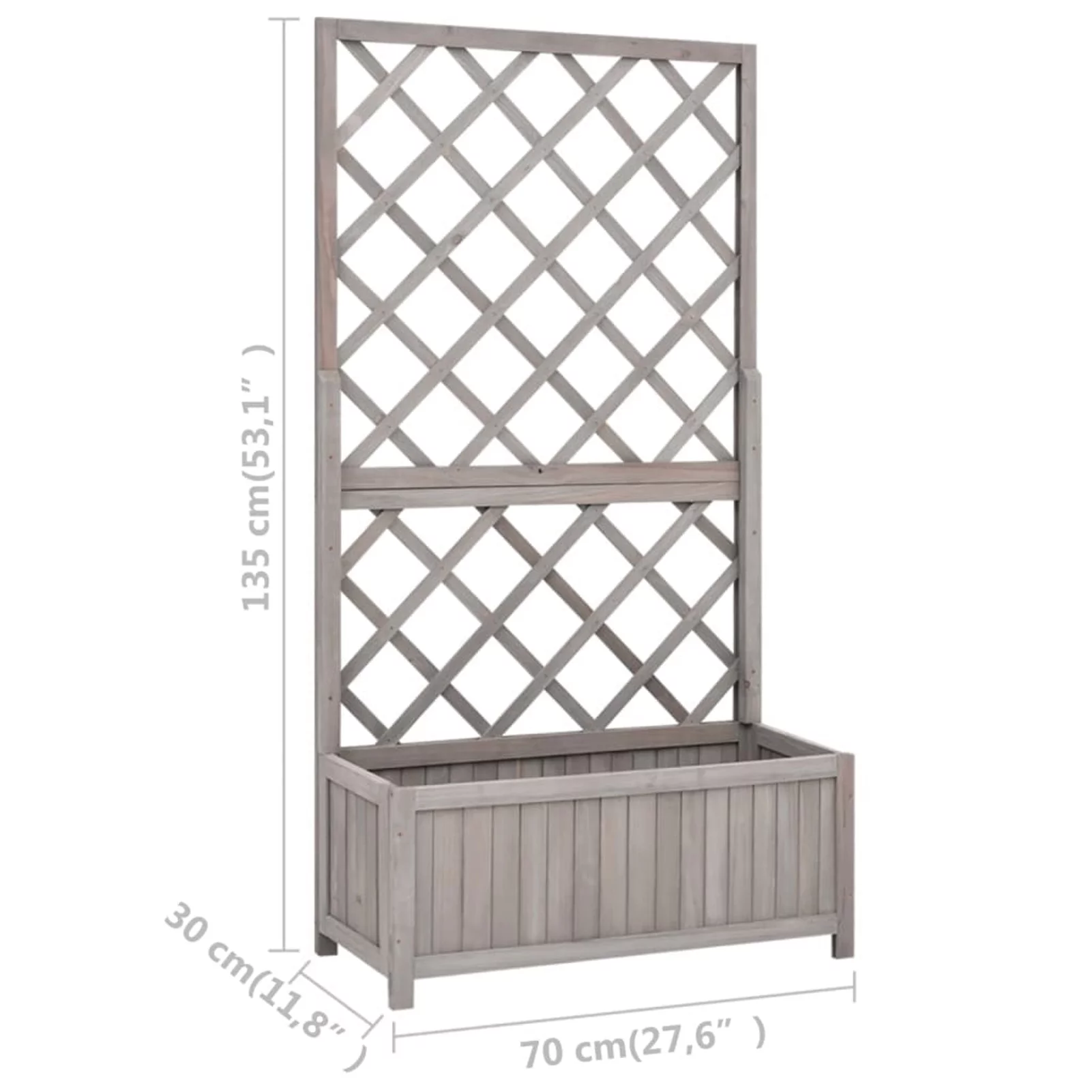 walmeck Garden Trellis Planter Gray 27.6