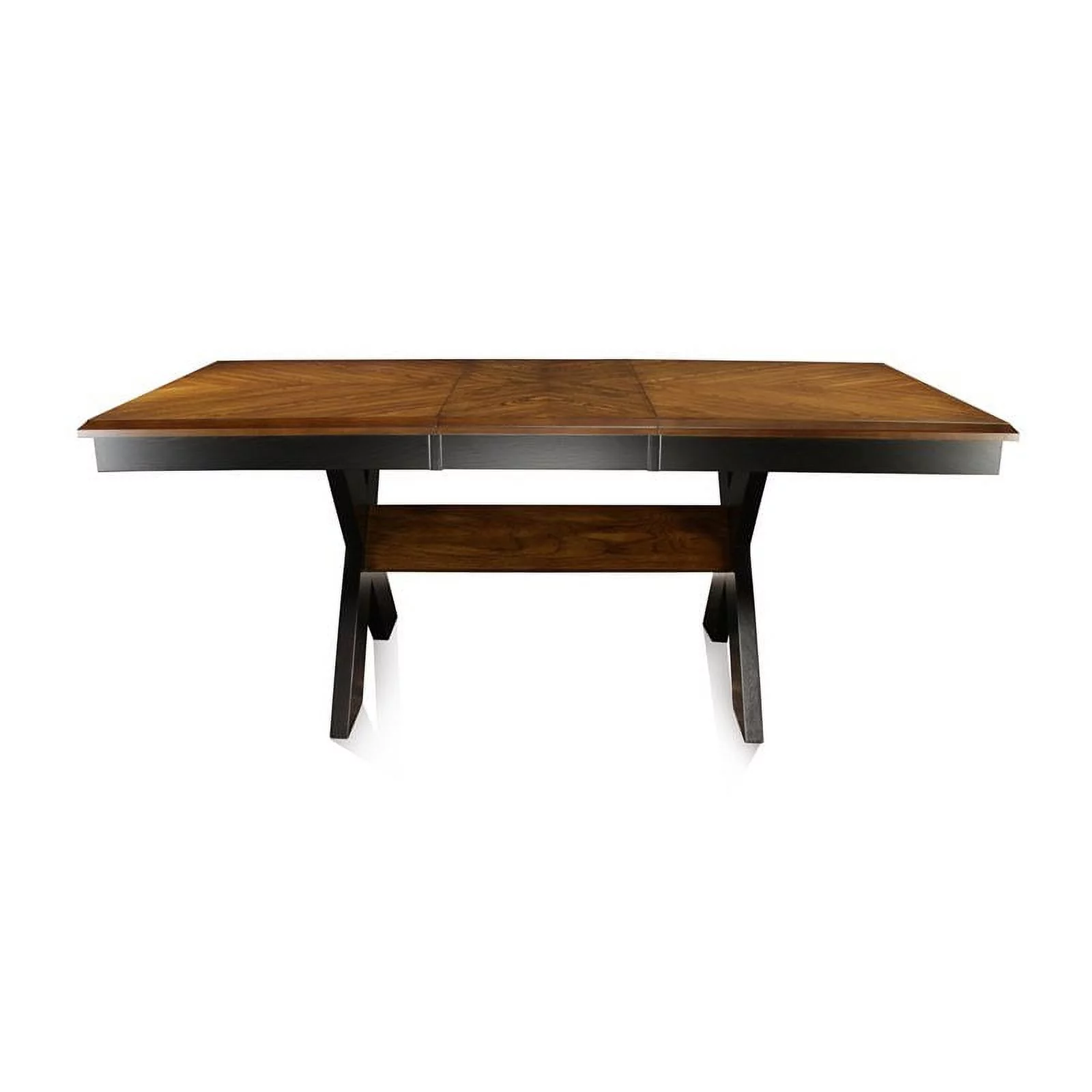 Furniture of America Hulledge Transitional 9-Piece Wood Dining Set in Dark Oak