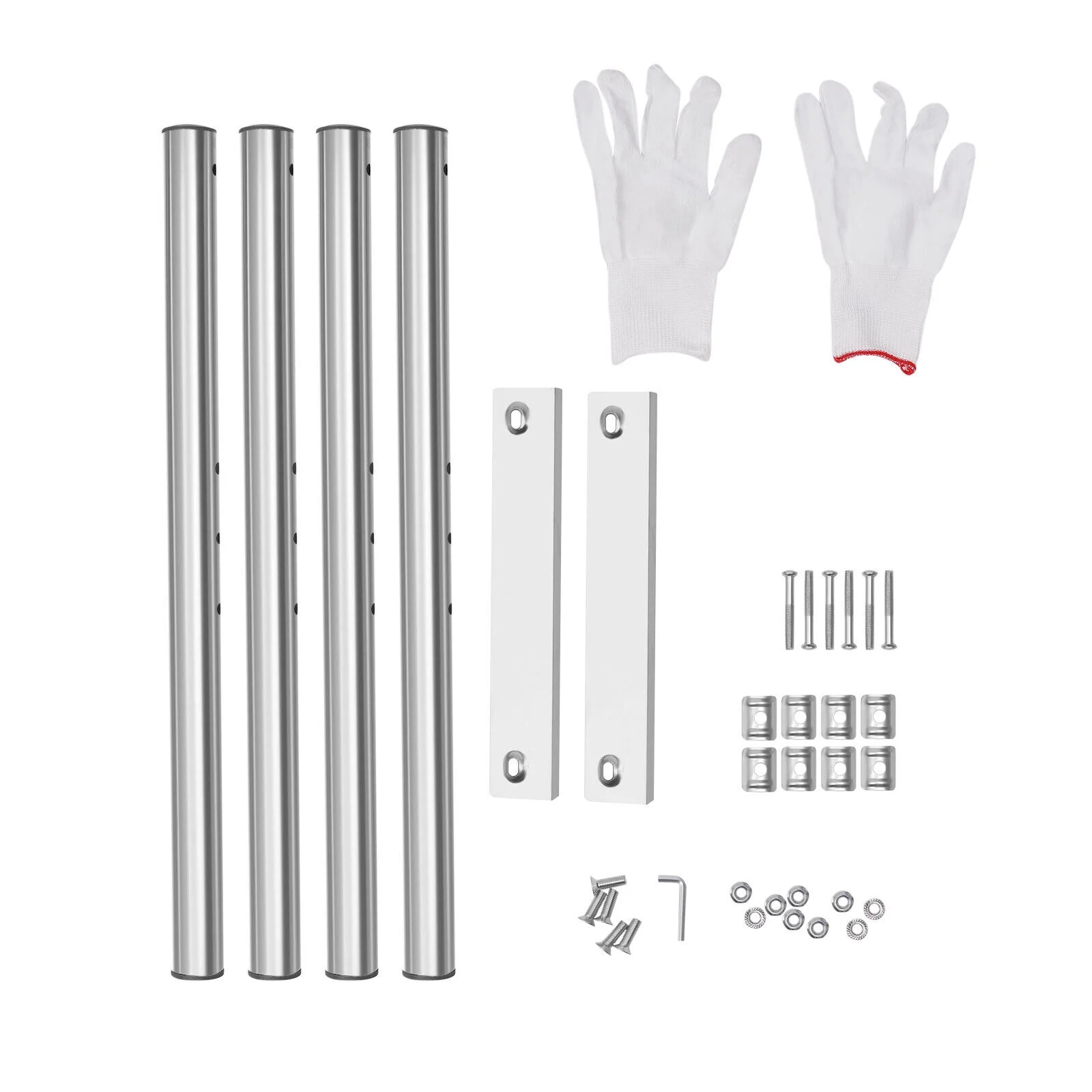 Commercial Stainless Steel Kitchen Prep Table Double Overshelf - 150*30*60cm/ 59*12*23.62in