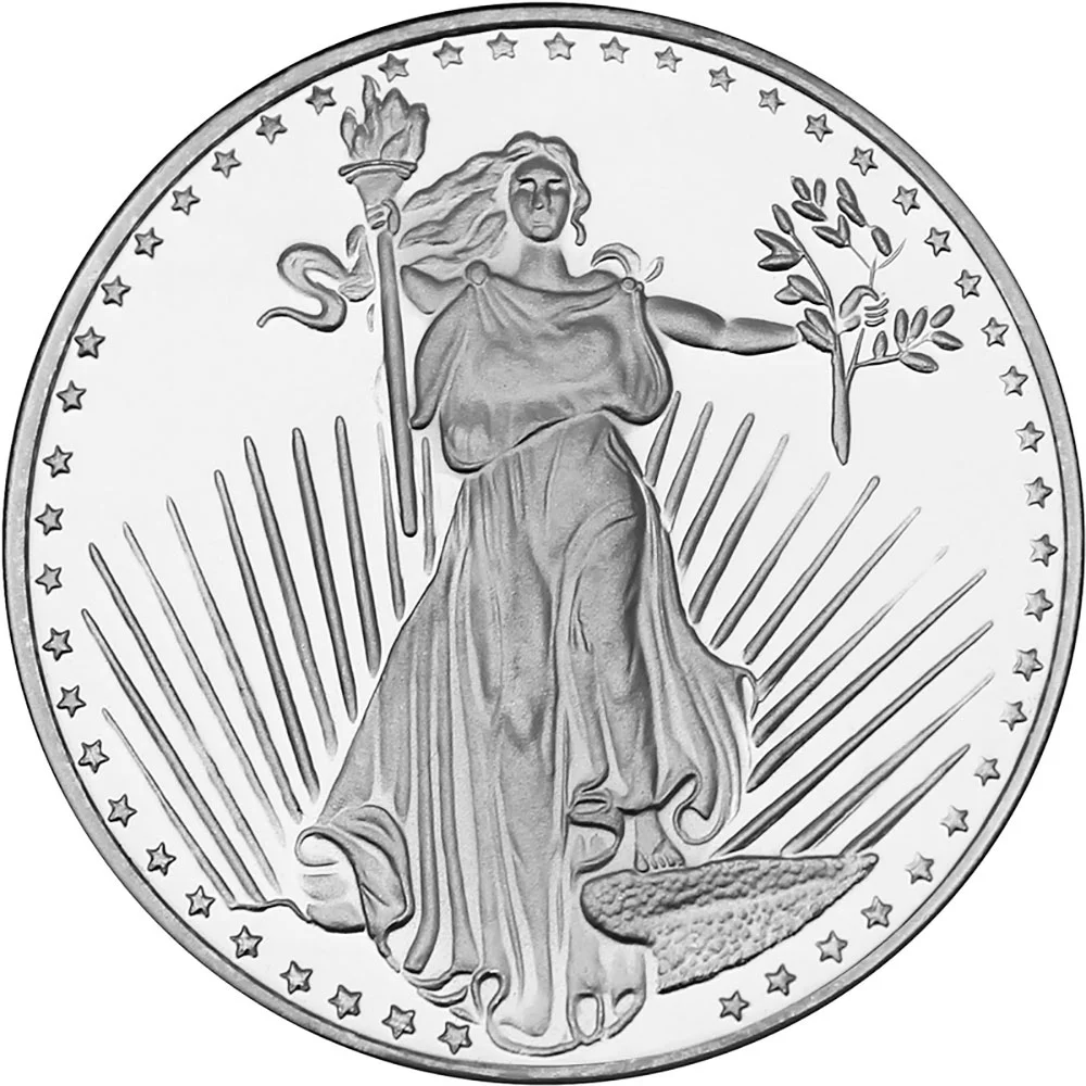 Lot of 20 - 1 Troy oz Saint Gaudens Design .999 Fine Silver Round Full Roll