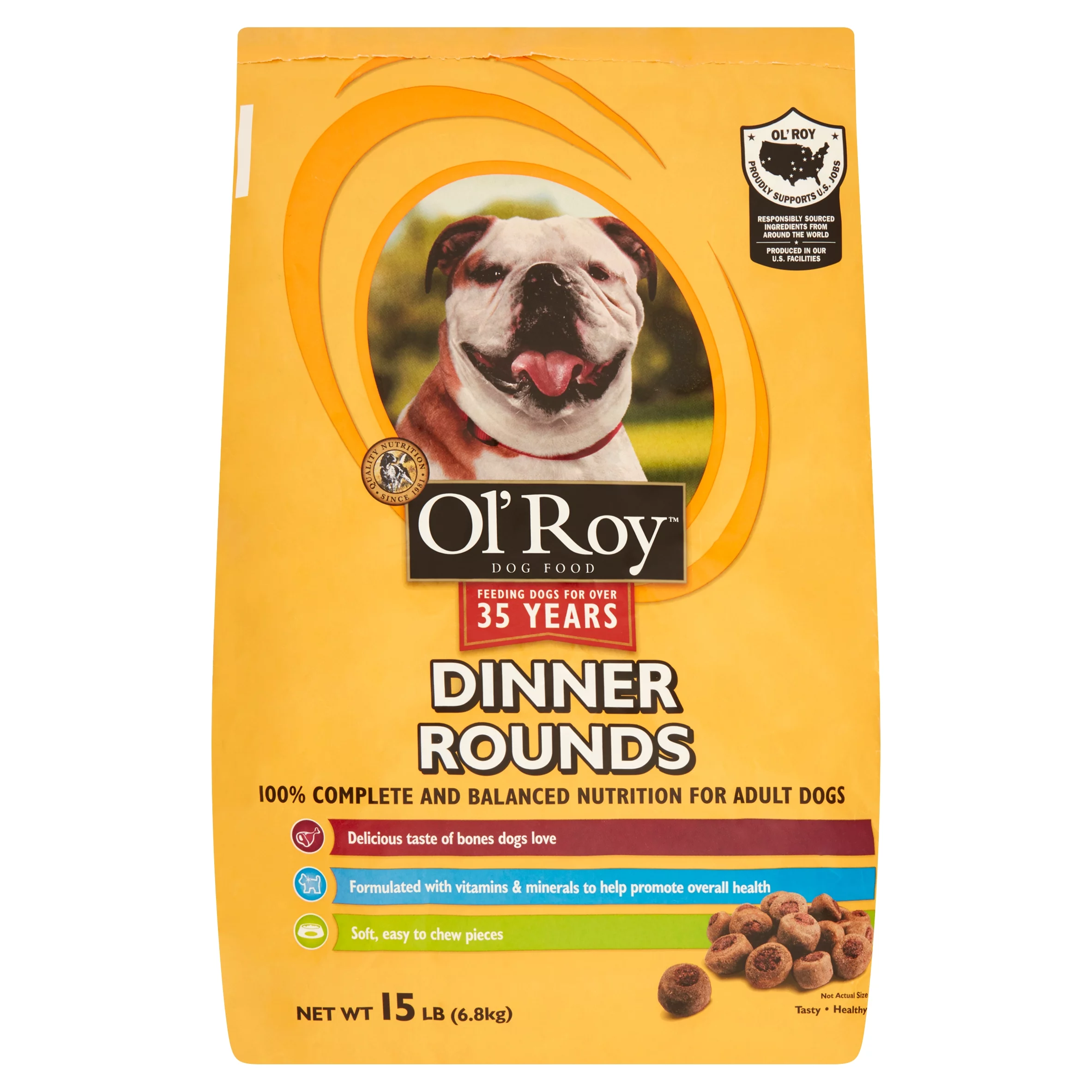 Ol' Roy Dinner Rounds Dog Food, 15 lb