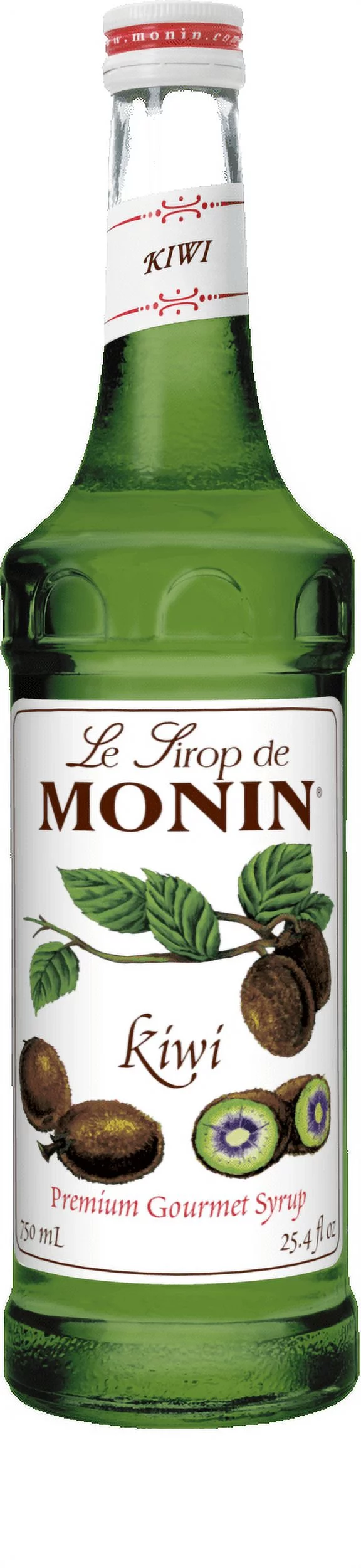 Monin - Kiwi Syrup, Uniquely Juicy and Refreshing Flavor of Kiwi. Great for Fruit Punches, Cocktails, Smoothies, Sodas and Lemonades (750 mL, 25.4 fl.oz)