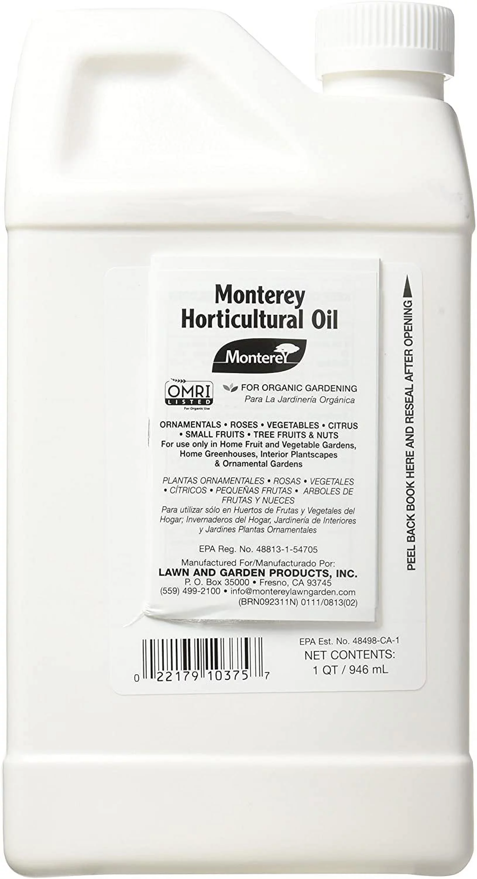 Monterey Horticultural Oil Organic Insect Killer Liquid Concentrate 32 oz