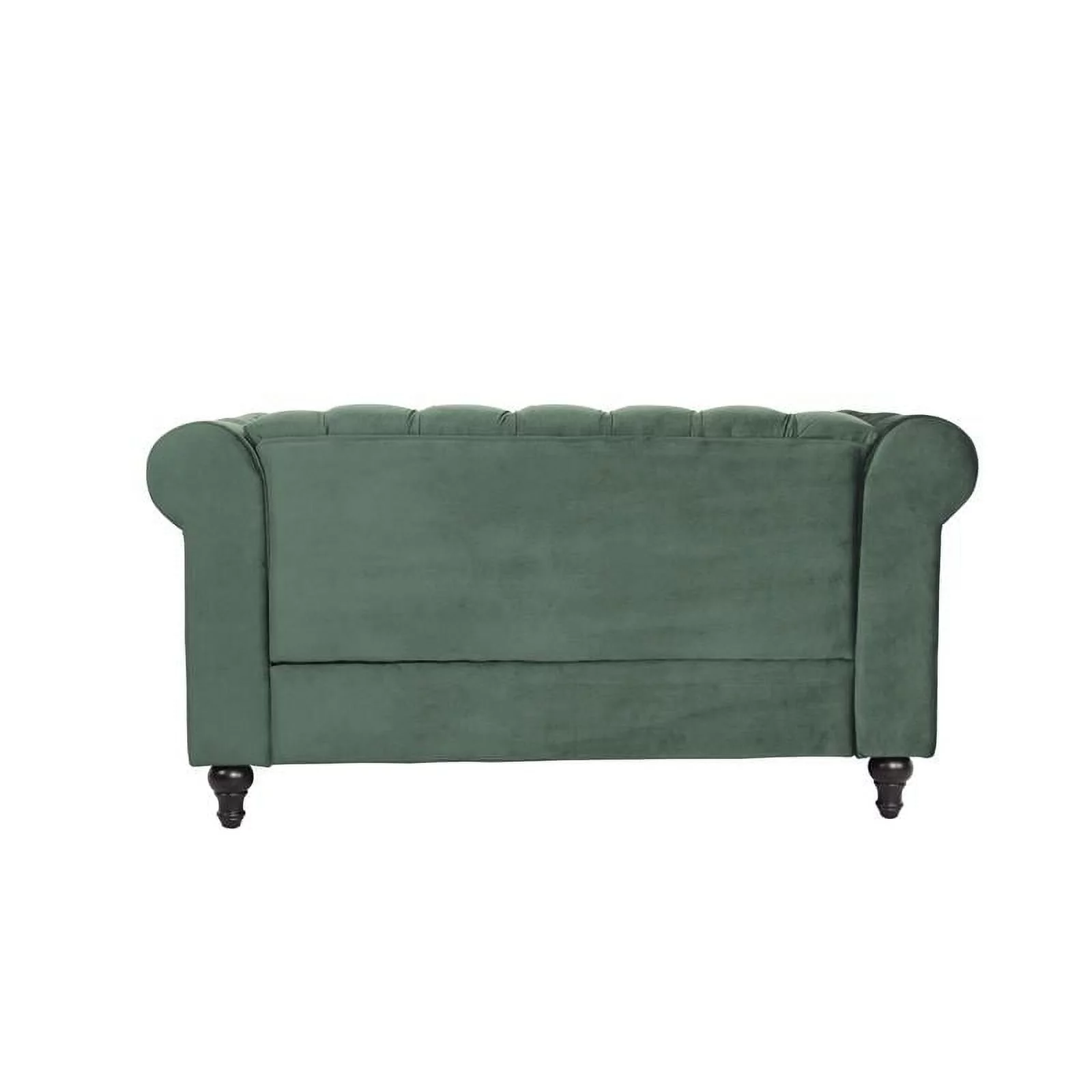 Home Square 3 Piece Set with Velvet Living Room Sofa Loveseat & Chair in Green
