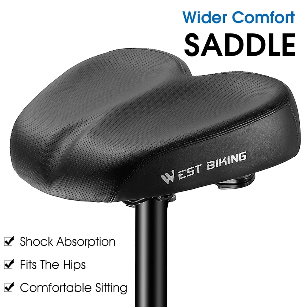 WEST BIKING Bicycle saddle,Widen Thicken Road Distance Saddle Soft Widen Bike Cushion Bike Seat Cushion BUZHI Wemay Widen Men Women Men Women Road
