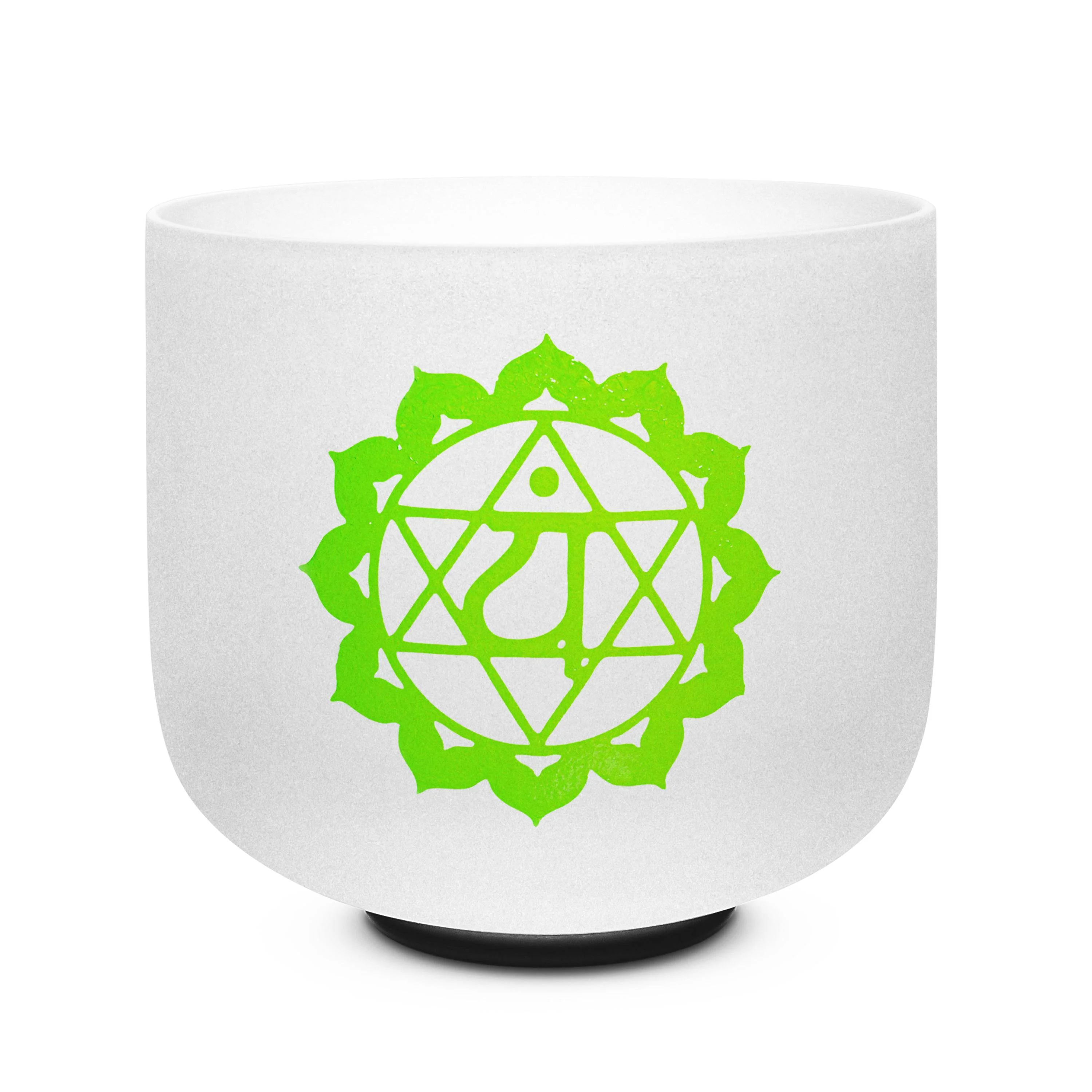 TOPFUND Chakra Design Set of 7 Crystal Singing Bowls 8-14 inch with Heavy Duty Carrying Case and Suede Stick