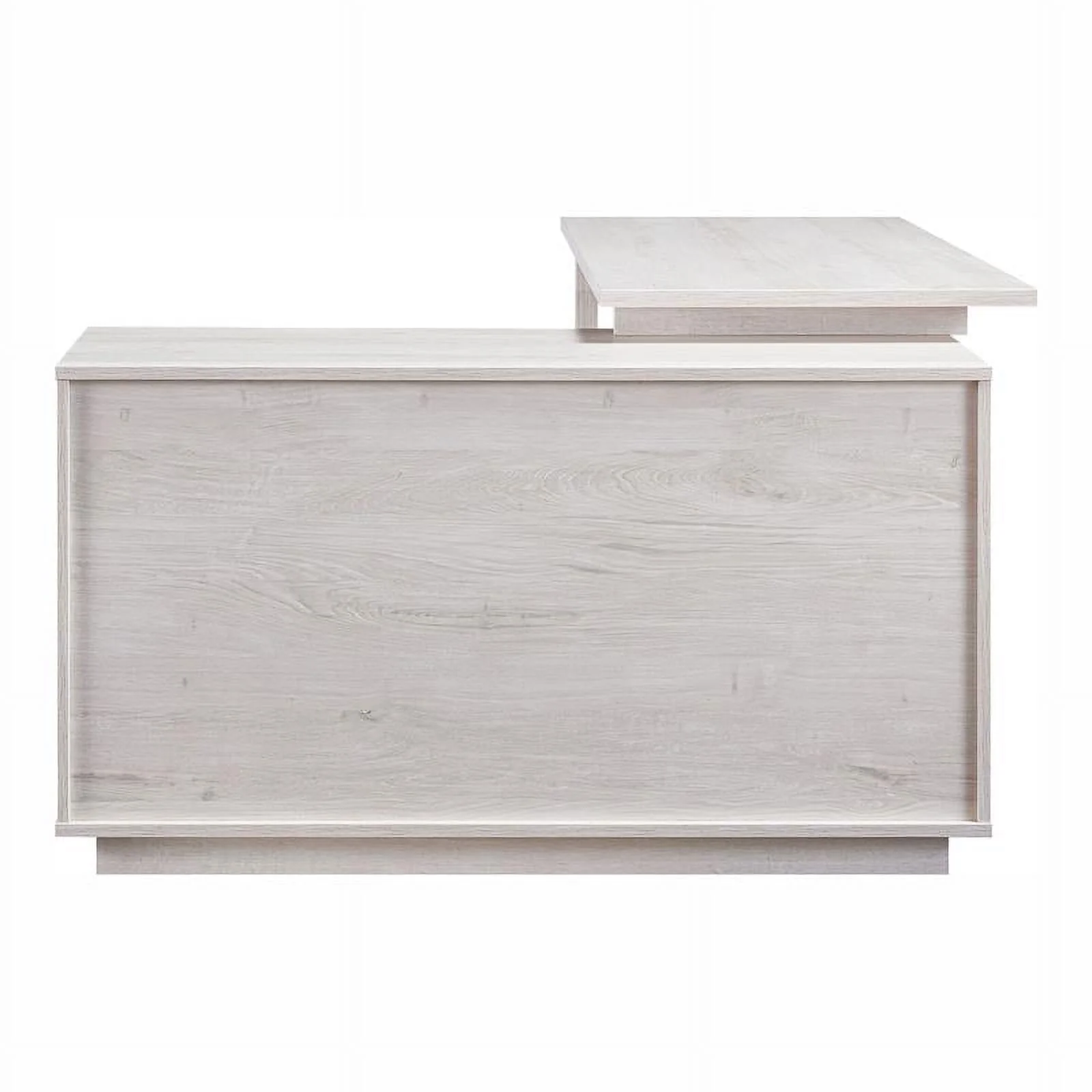 Furniture of America Oppen Transitional Wood L-Shape Desk in White Oak