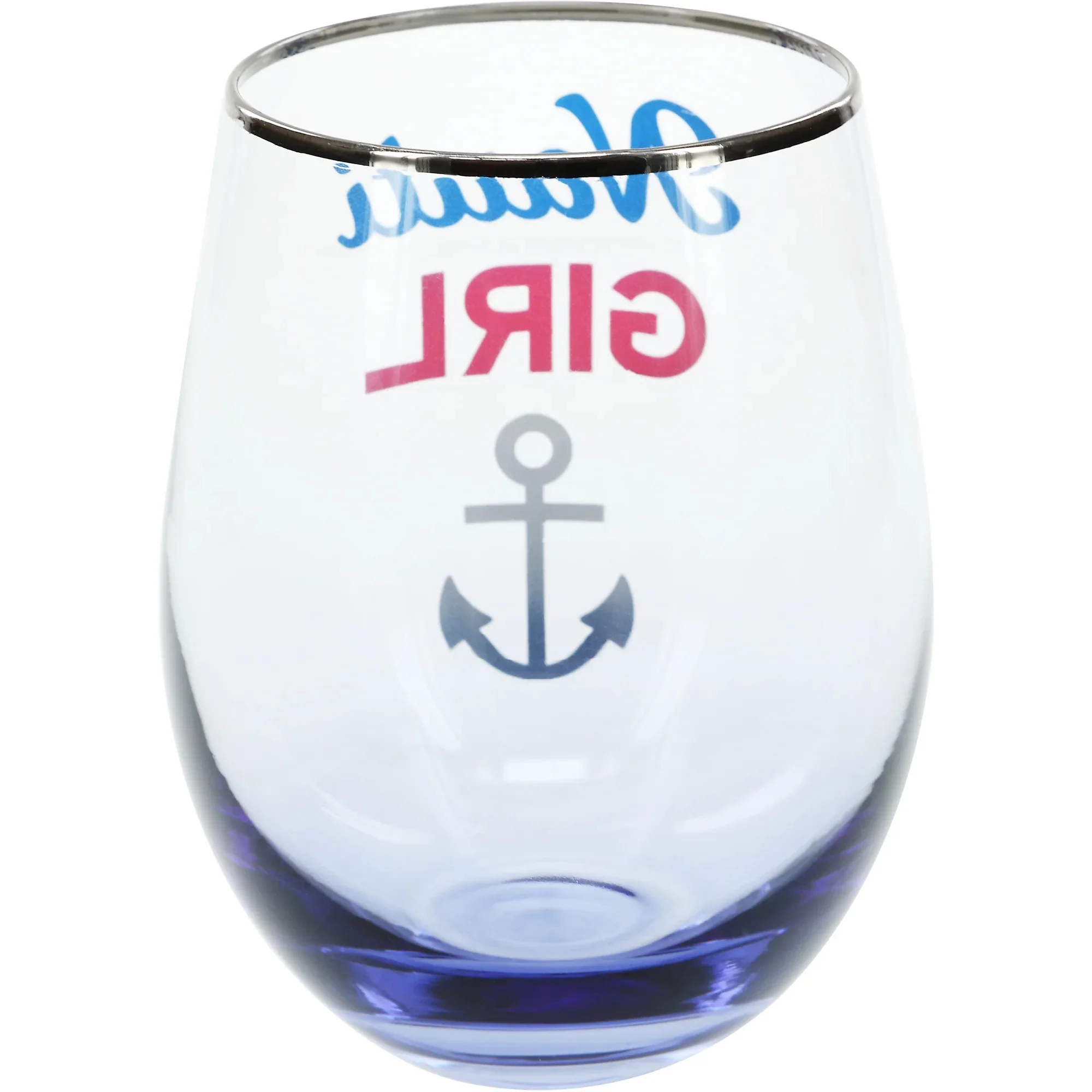 Nauti Girl 18 oz Stemless Wine Glass