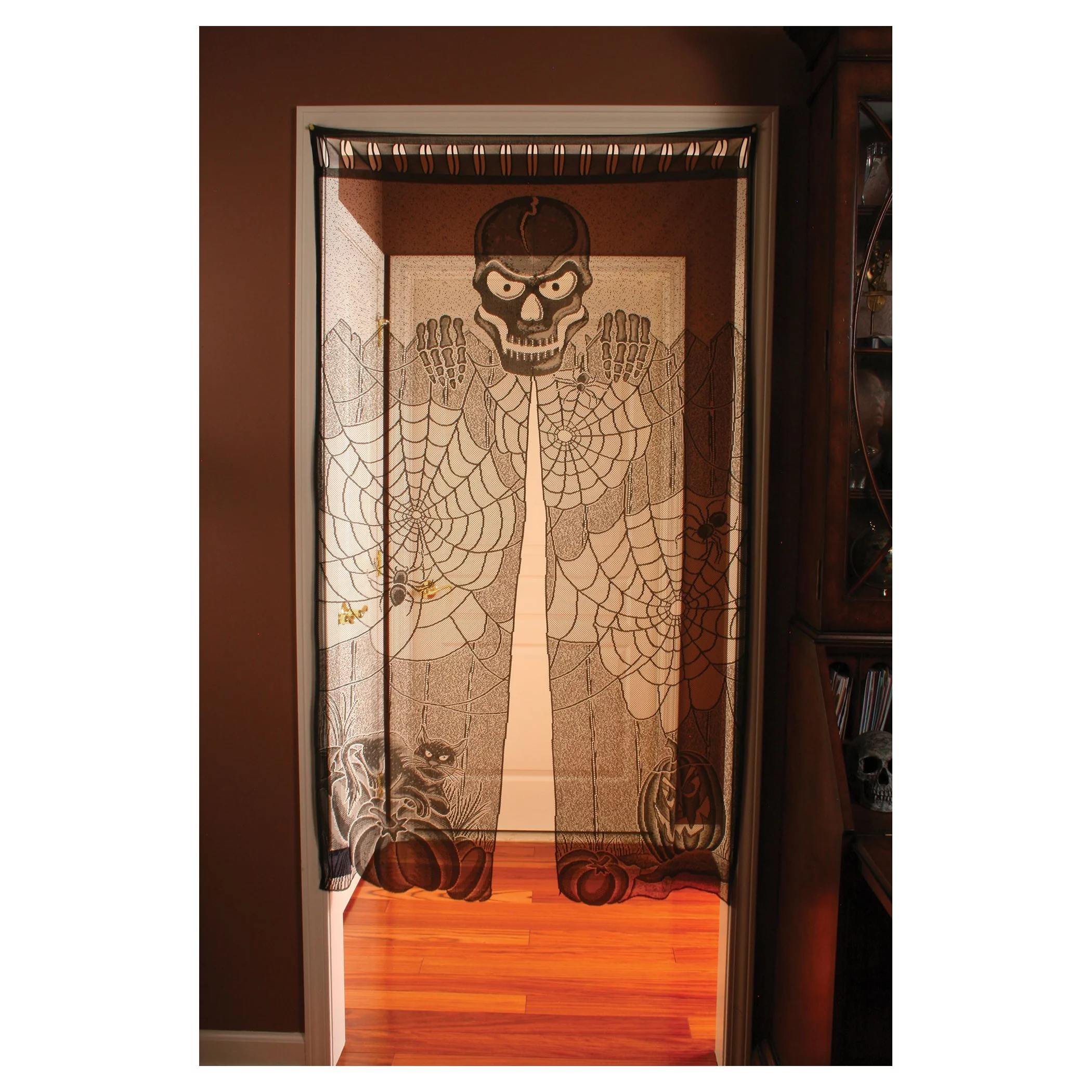 Fun World Lace Skull Spiderwebs Hanging 36