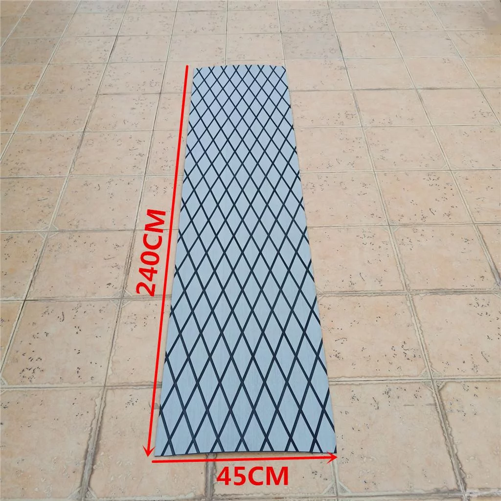 190x45cm EVA Foam Faux Teak Boat Deck Sheet Mat, Yacht Marine Flooring Gray