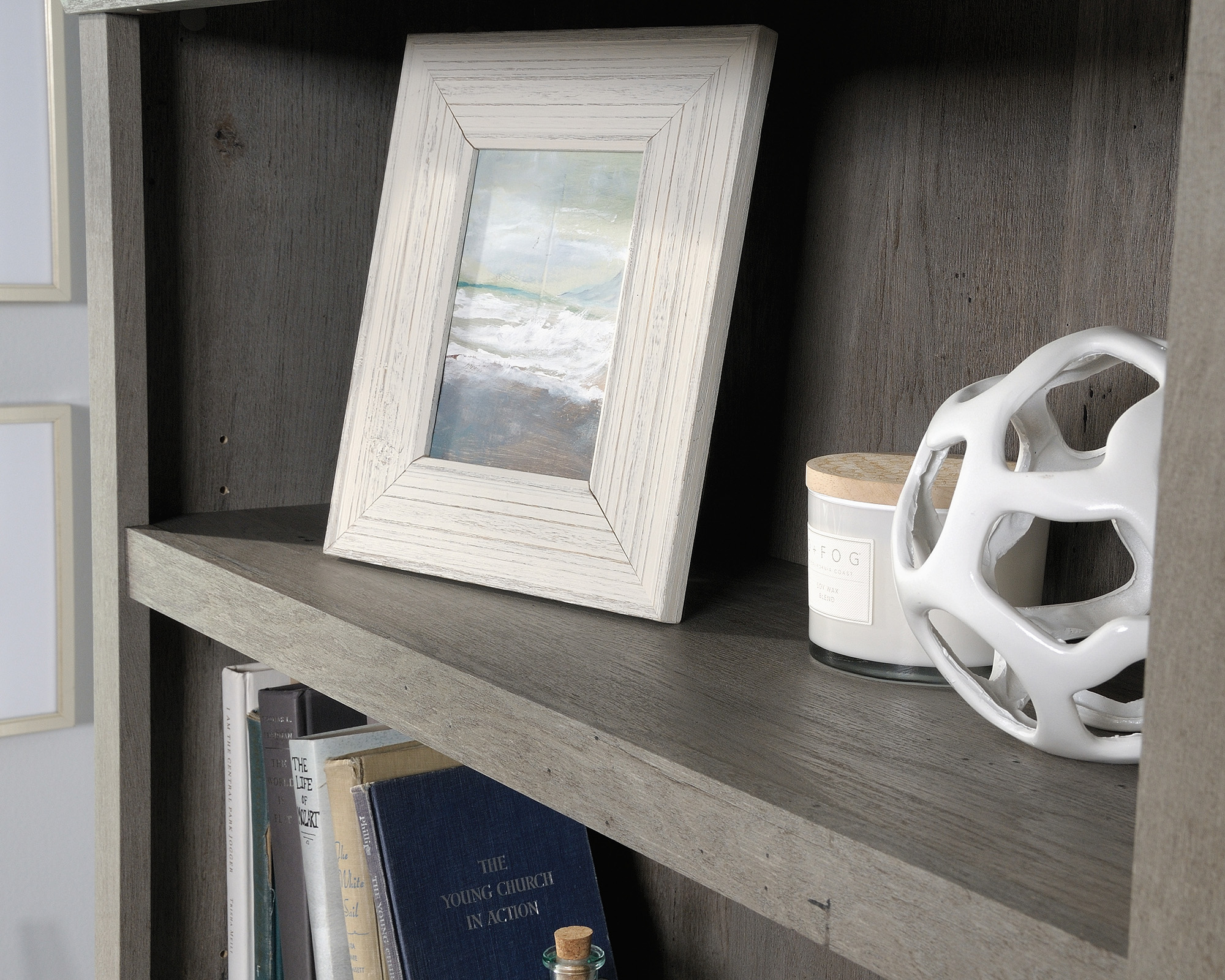 Sauder Select Bookcase With Doors Mystic Oak