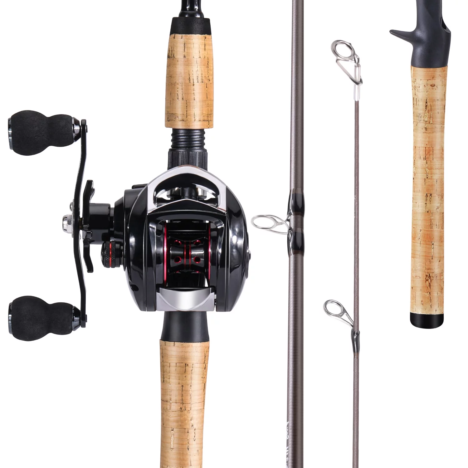 Sougayilang 6.7ft Casting Rod and Baitcasting Reel Fishing Combo Light Fishing Pole with Cork Handle for Travel