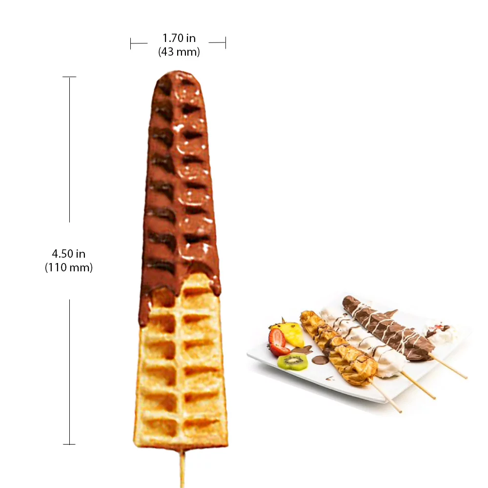 ALD Red Waffle Stick Maker | 6 Tree Waffles on a Stick | Stick Waffle Maker | Stainless Steel