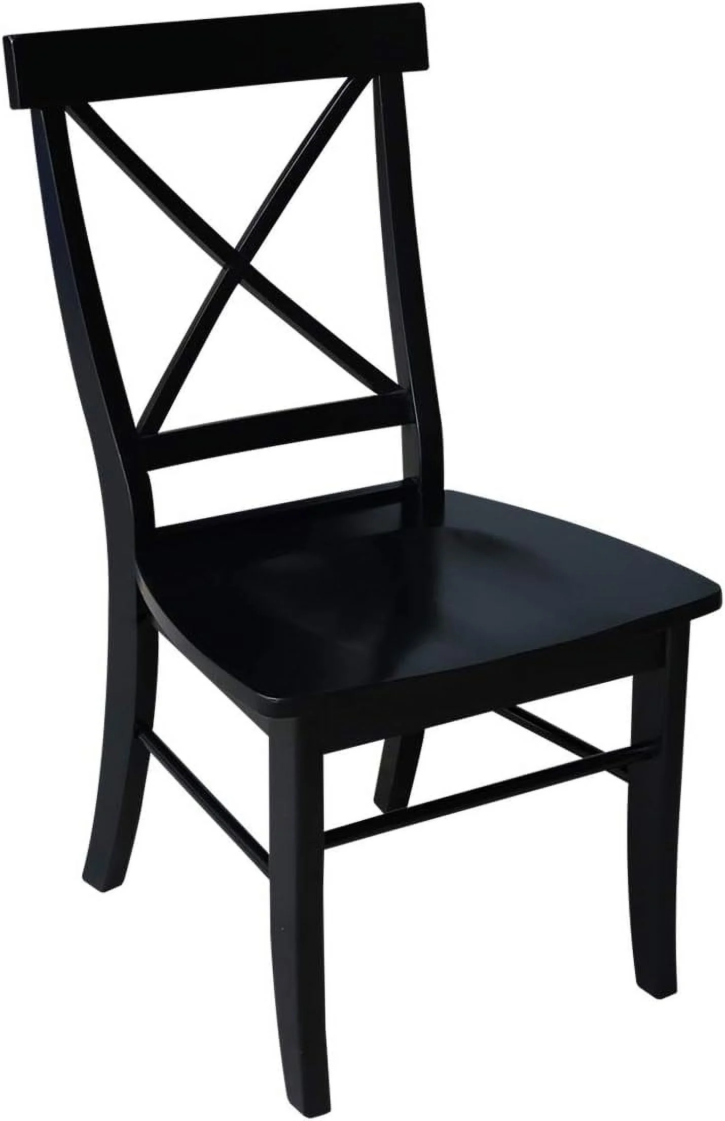 Set Of Two X-Back Dining Chair, Black