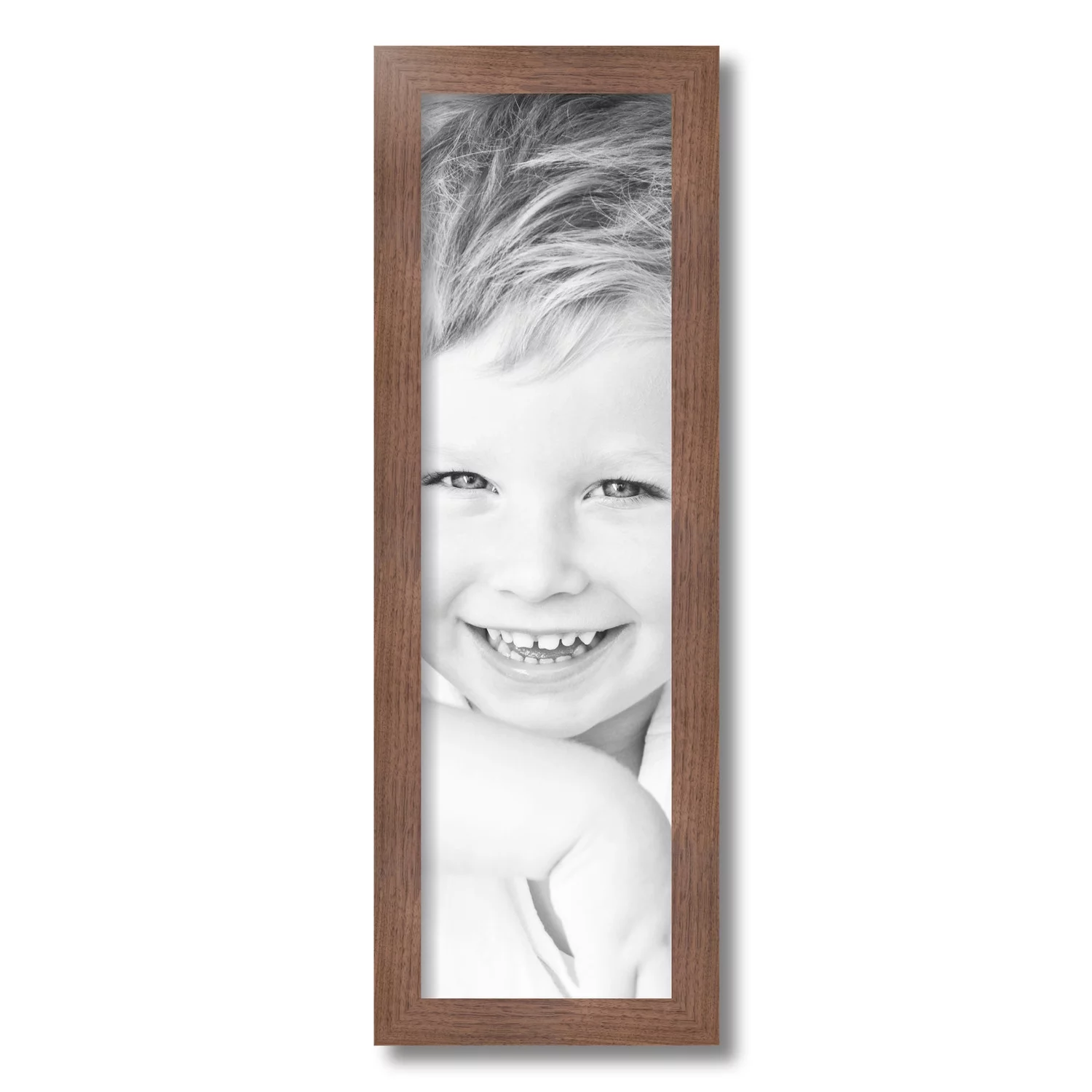 ArtToFrames 7x24 inch Light Walnut Picture Frame, Brown Wood Poster Frame (4851)