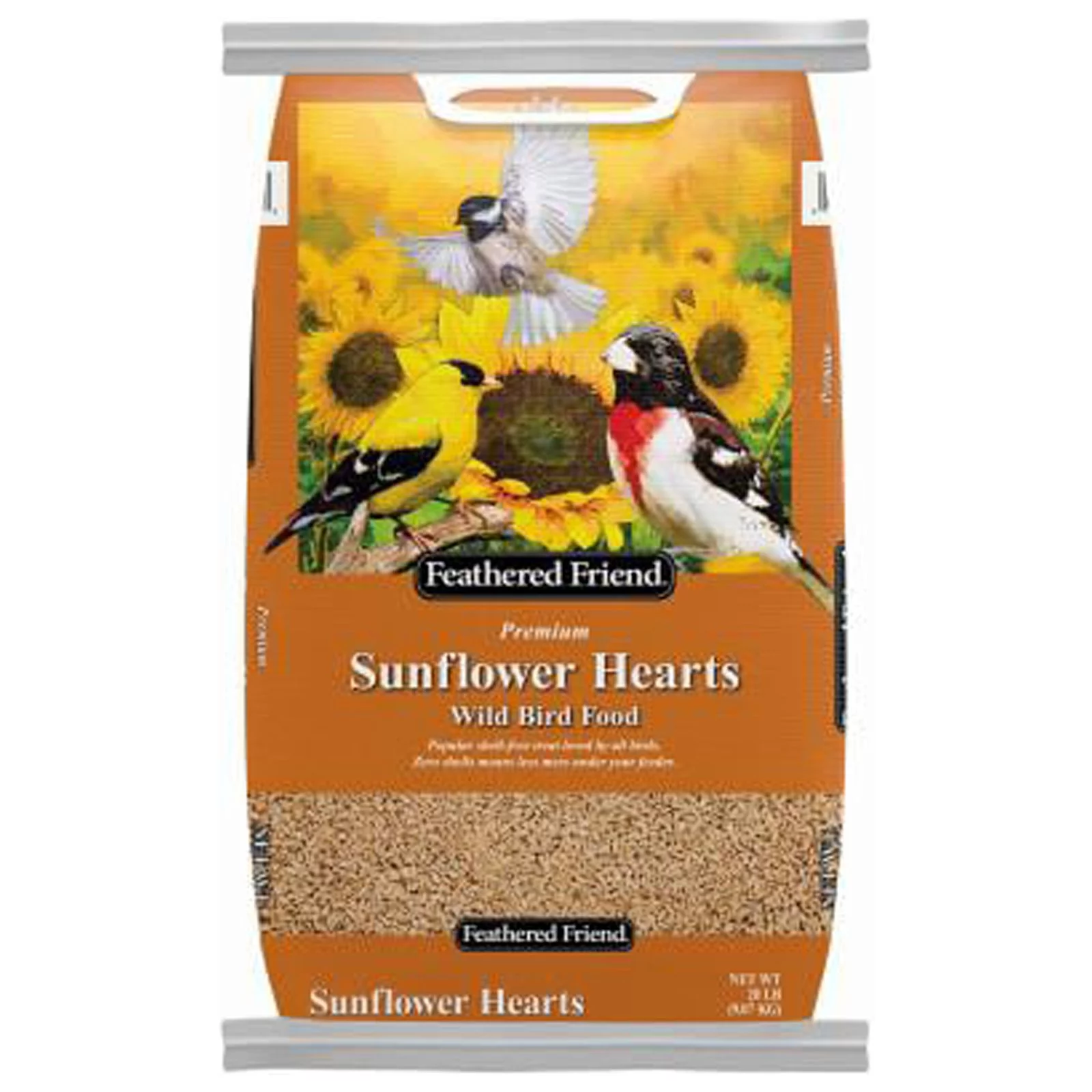 Feathered Friend 14414 Sunflower Hearts Wild Bird Food, 20 Lb. Bag - Quantity 1
