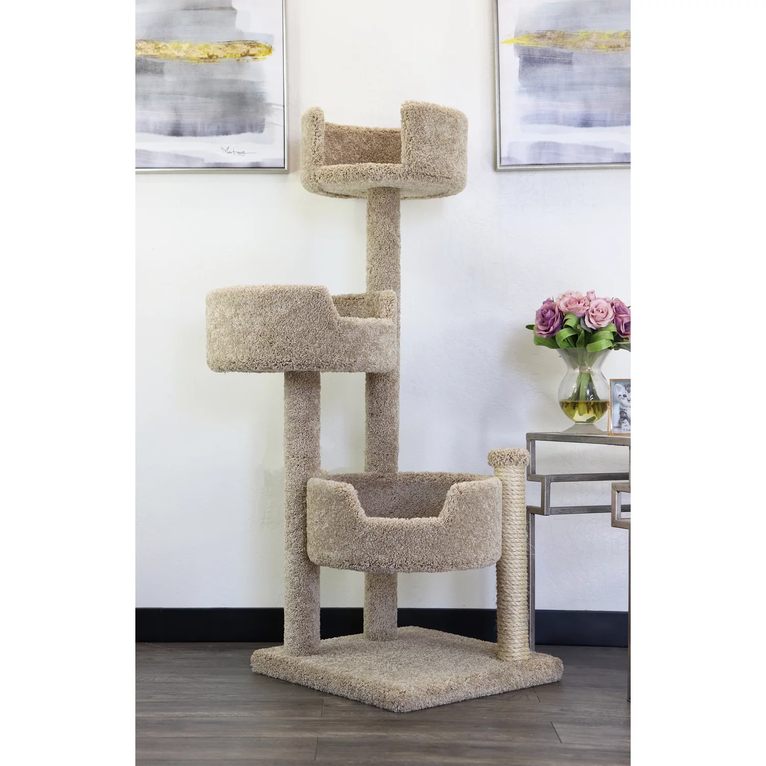 New Cat Condos Wood and Carpet  Tree for Big s