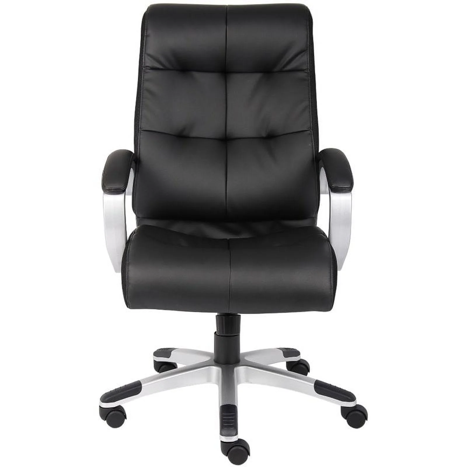Scranton & Co High Back Leather Office Swivel Chair in Black