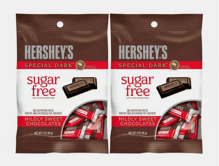 Hersheys Sugar Free Mildly Sweet Chocolates - Special Dark - [ 2 Pack ]