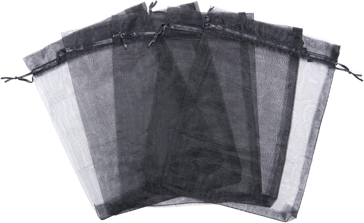 Volanic 50PCS 6X9 Inch Sheer Drawstring Organza Gift Bag Jewelry Pouch Party Wedding Favor Candy Mini Bottle Samples Display Bags