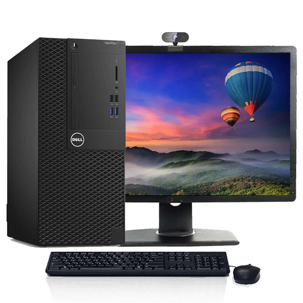 Restored Dell 5050 Desktop Tower Intel Core i3 CPU 8GB RAM 512GB SSD Webcam 22