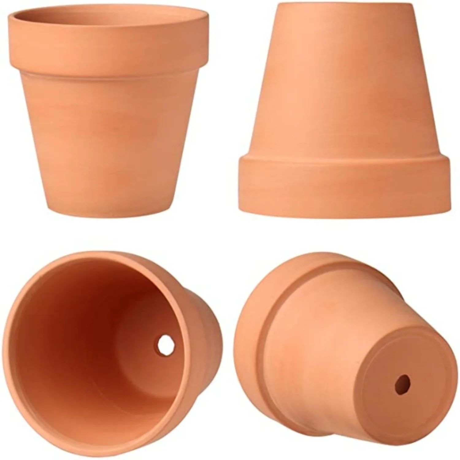 2.5 Inch 10 Pack Terracotta Planter Pots with Drainage Holes  Small Clay Flower Pots  Plants  Succulents  Crafts