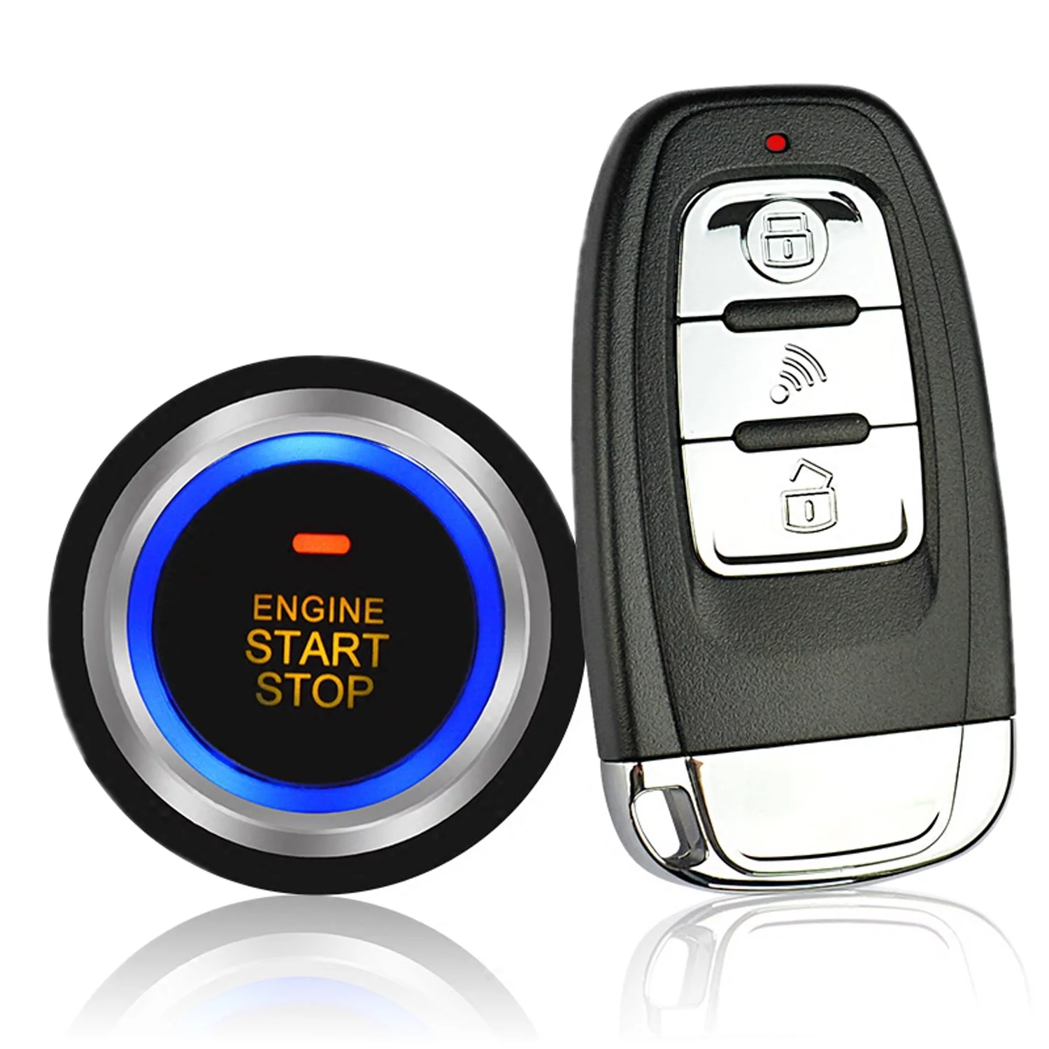 The 12Volt Universal One-click Boot System Modify Keyless Access System Alarm System Remote Starts Remote Control Auto Car One Starts Stop Engine System