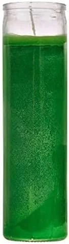 Jar Candles - Red Yellow Blue Green Wax Candle (4 Pack) Sanctuary Vigils Blessings Prayers - Unscented Glass Jars Candle Set - Jar Candles