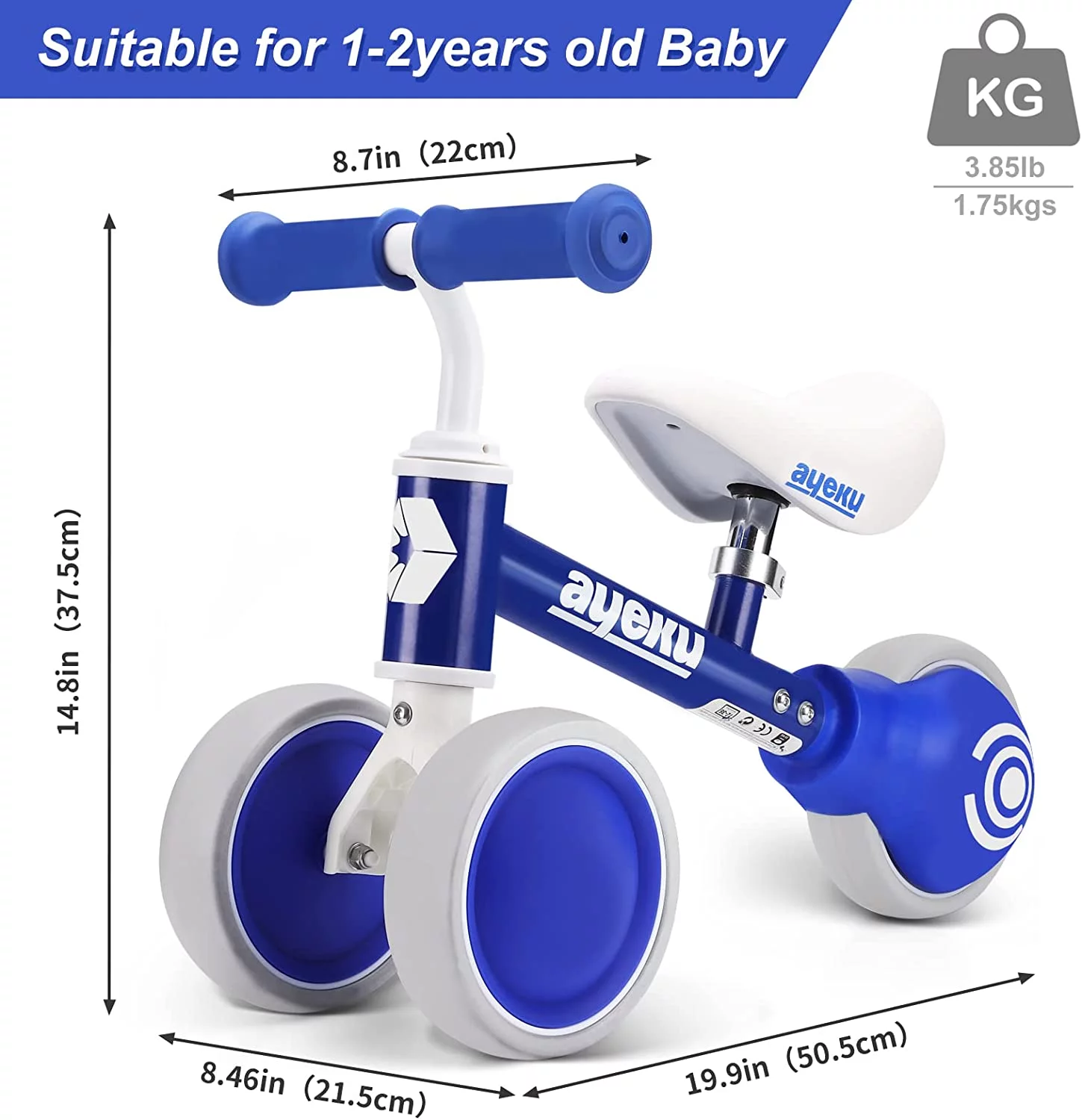 Baby Balance Bike Toys for 1 Year Old Boy Gifts Toddler Bike 1st First Birthday Gifts Baby Toys 12-24 Months Kids First Bike