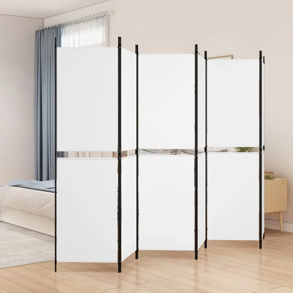 Anself 6-Panel Room Divider White 118.1