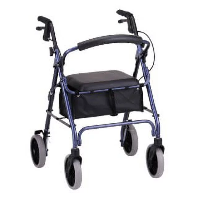 Rollator Nova Zoom 22 Aluminum Rolling Walker Weight Capacity 300 lbs (Blue)