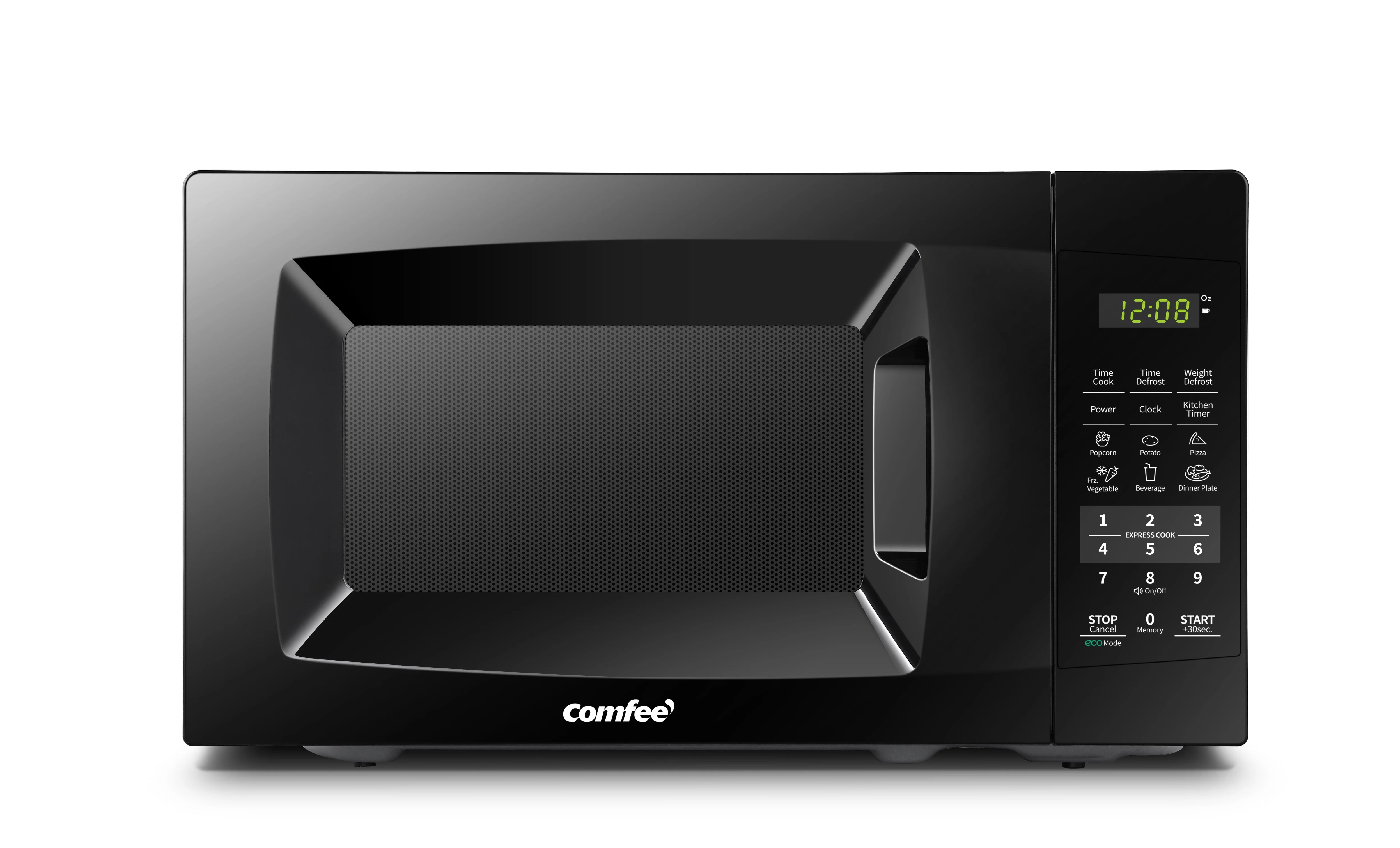 COMFEE' EM720CPL-PMB Countertop Microwave Oven with Sound On/Off, ECO Mode and Easy One-Touch Buttons, 0.7cu.ft, 700W, Black