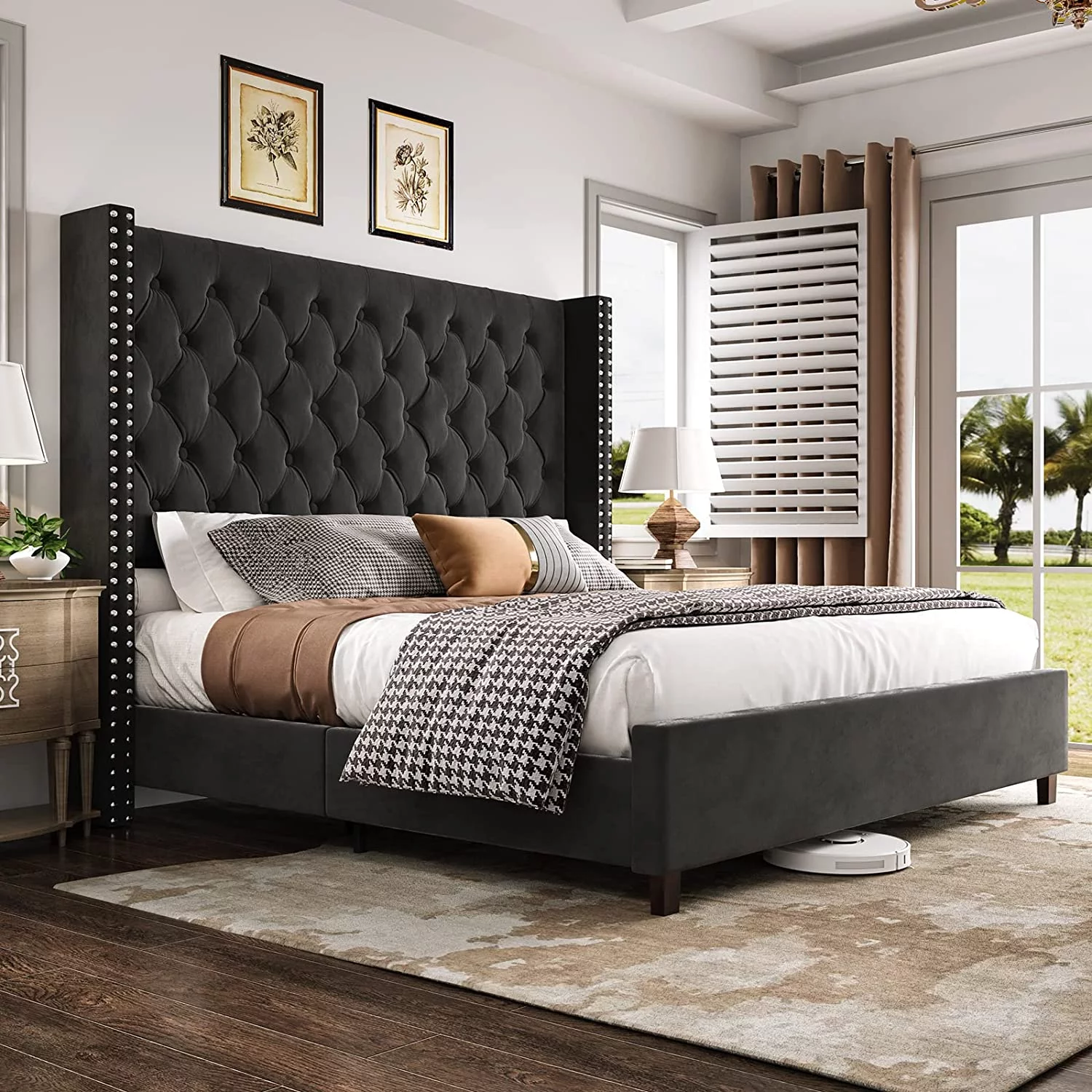 PaPaJet King Platform Bed Frame 61.4