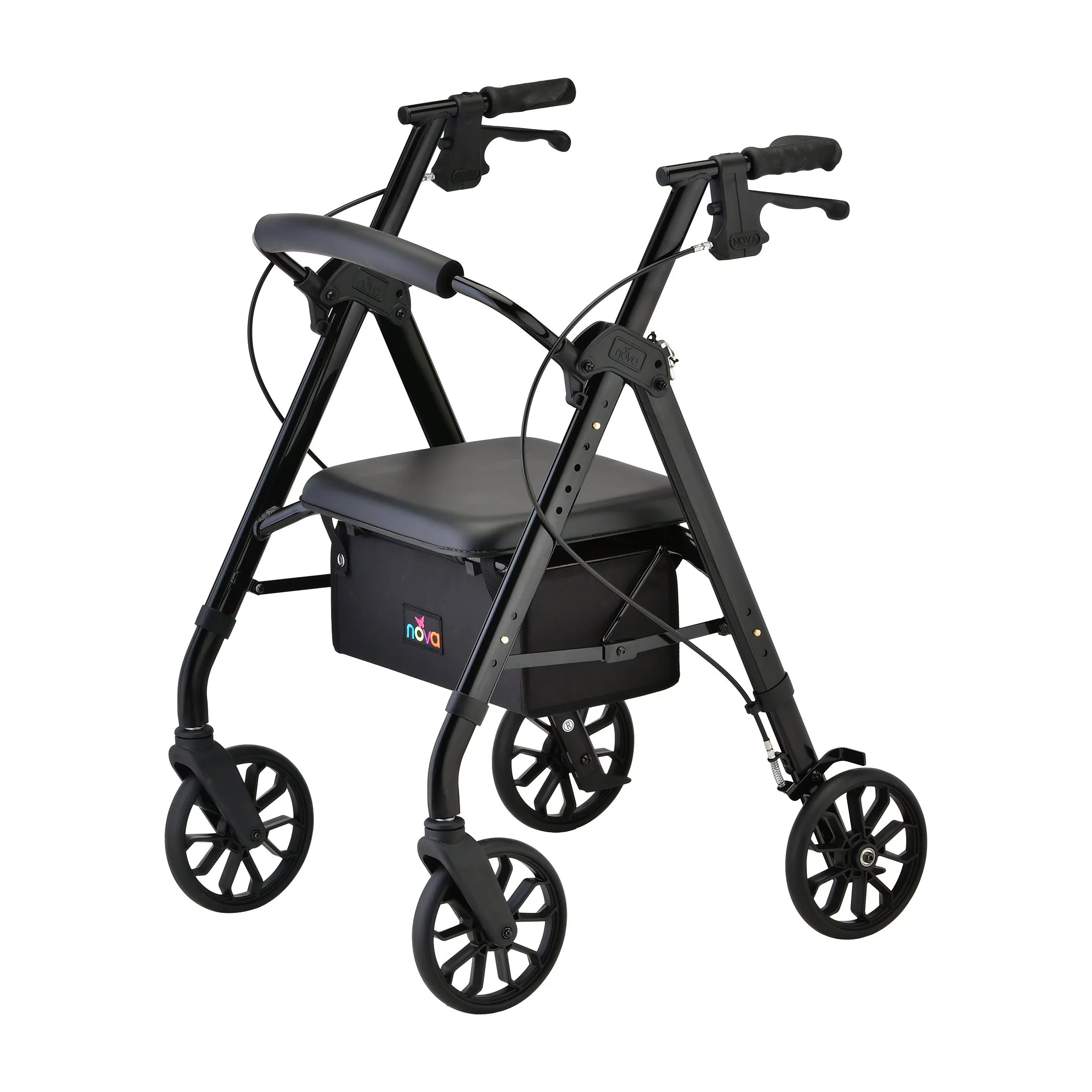 Nova Medical Star Alluminum Rollator, 8 Inch Wheel