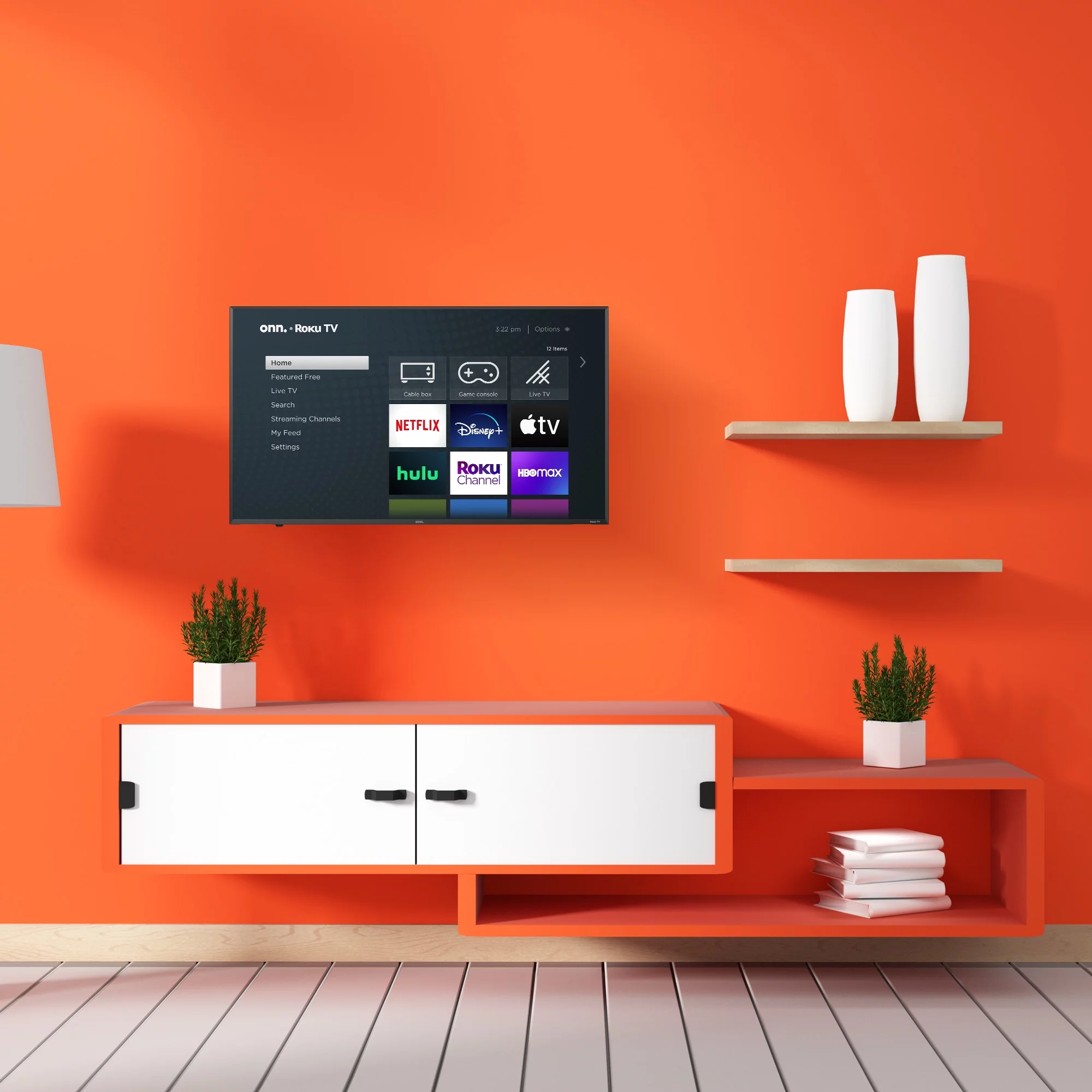 onn. 50” Class 4K UHD (2160P) LED Roku Smart TV HDR (100097811)