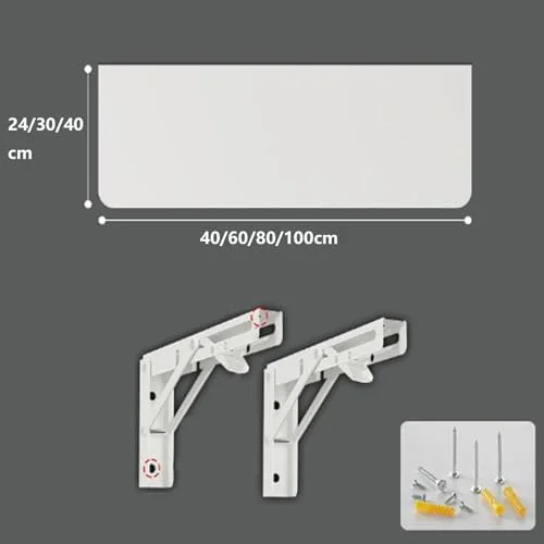 YPDRYGV Drop Leaf Wall Desk  Indoor Multifunctional Simple Wall Mounted  Workbench for Small Spaces Home Kitchen Bedrooms  Space Saving (Color   Walnut  Size   60 * 40cm)