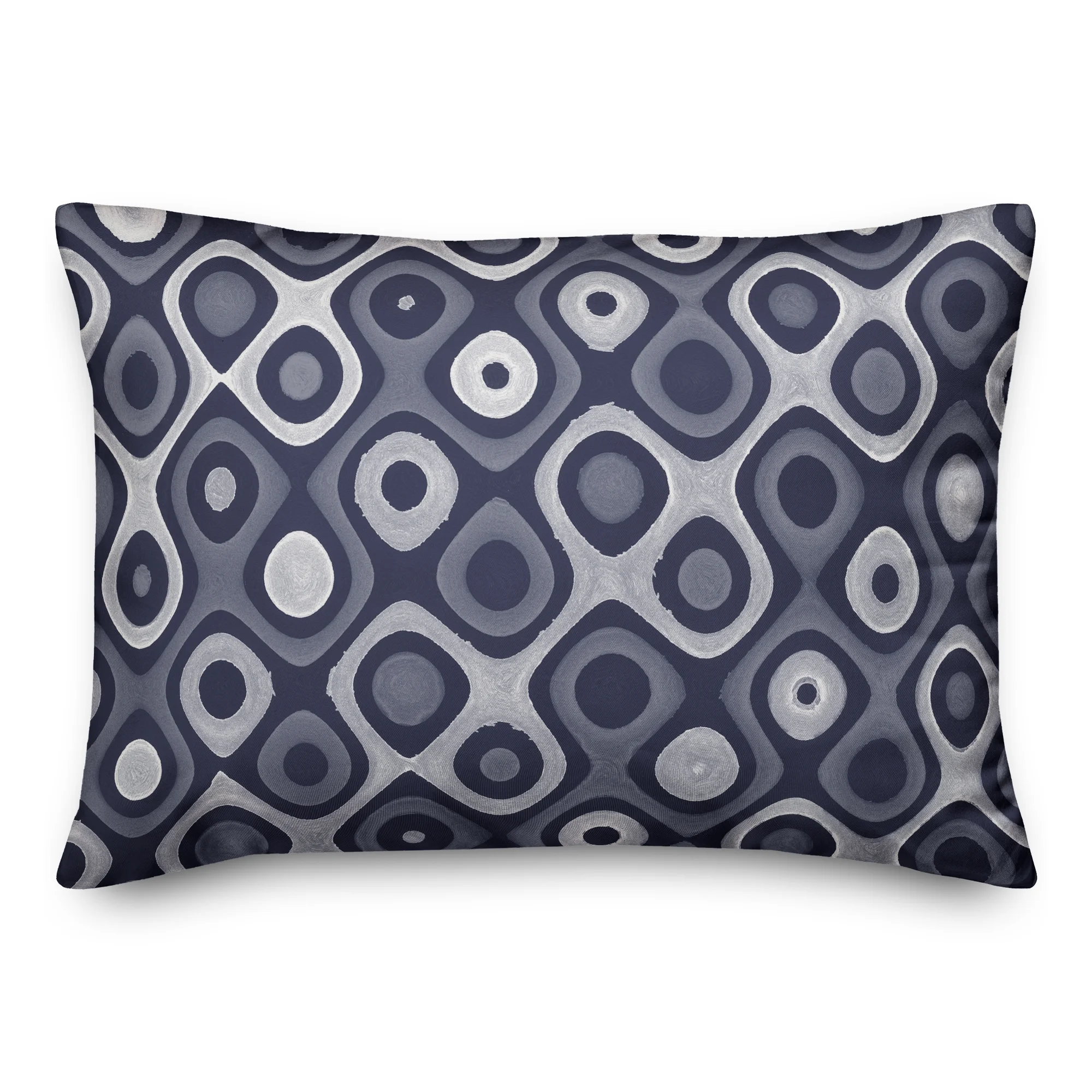 Creative Products Navy Circles 20 x 14 Indoor / Outdoor Pillow