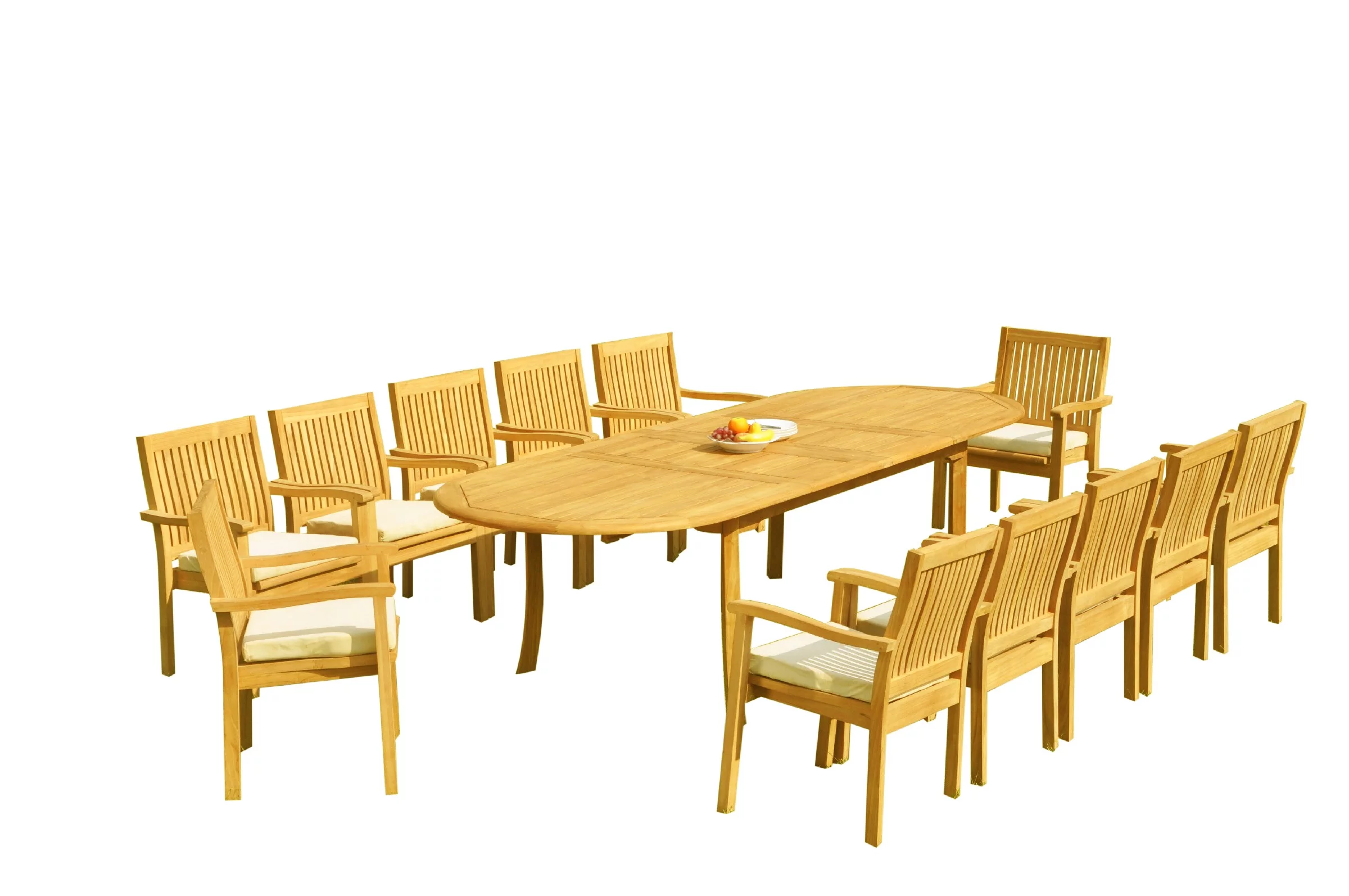 Grade-A Teak Dining Set: 12 Seater 13 Pc: 118