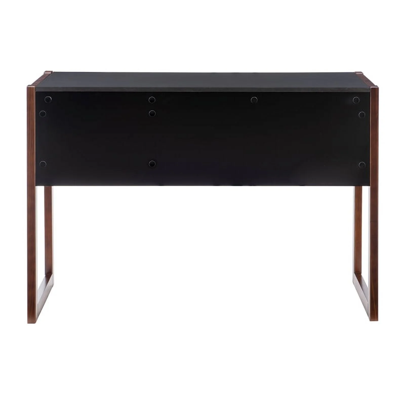 Linon Brock Wood Two Drawer Desk in Black and Walnut