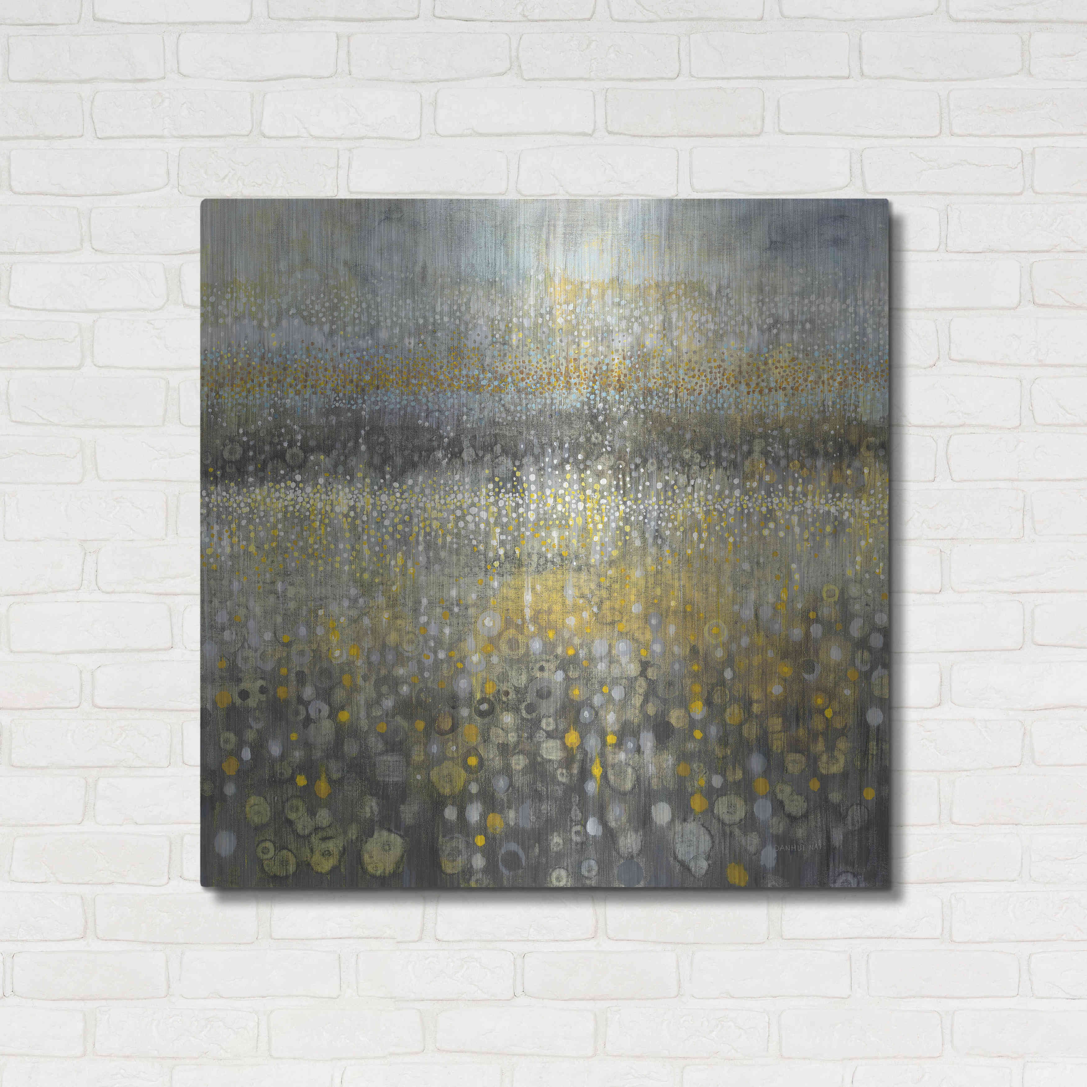 Luxe Metal Art 'Rain Abstract II' by Danhui Nai, Metal Wall Art, 36
