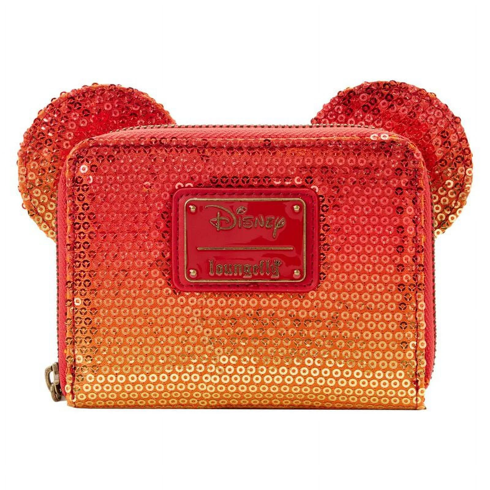 Loungefly Disney Minnie Mouse Sequin Fall Ombre Zip Around Wallet