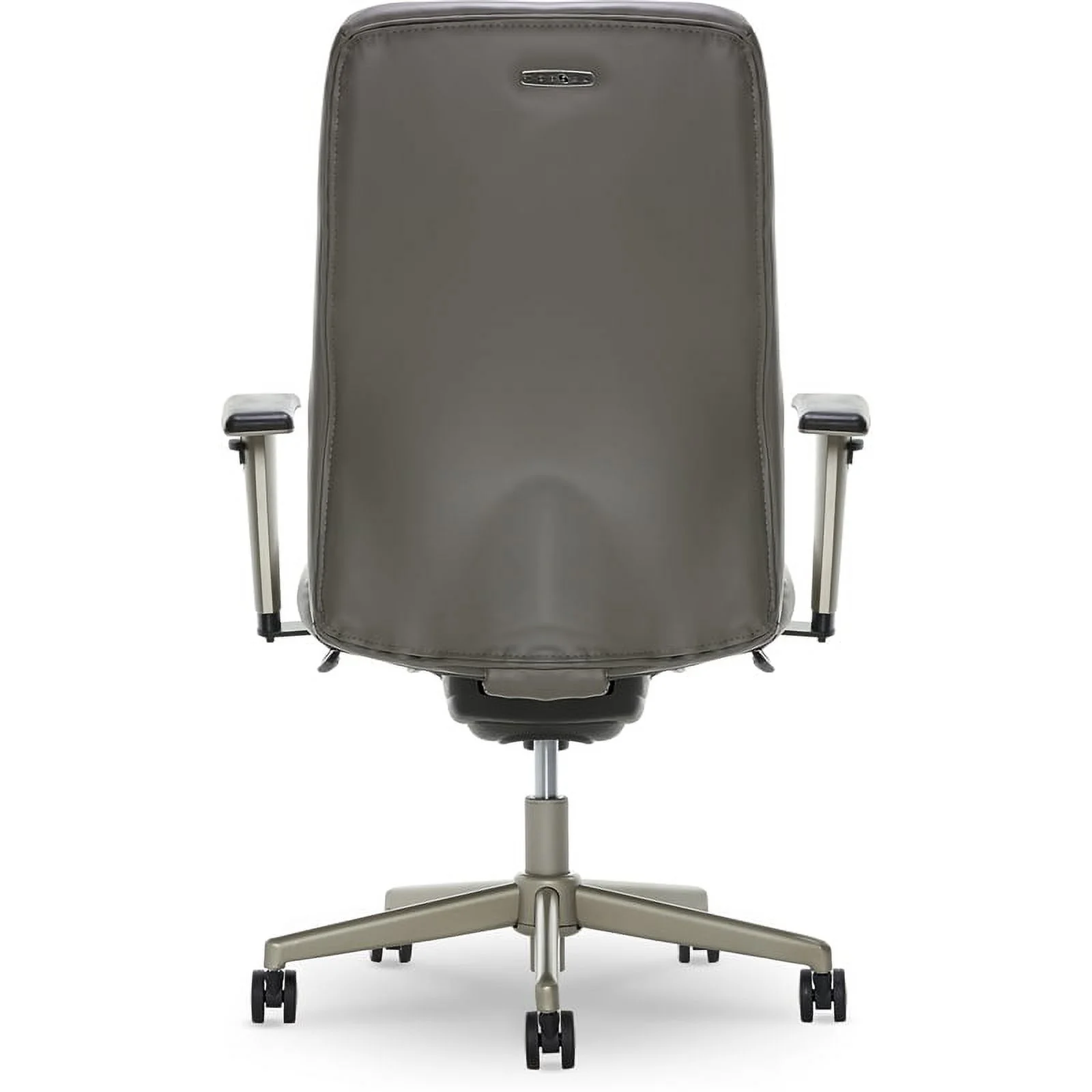 Scranton & Co Modern Faux Leather & Metal Executive Office Chair in Gray