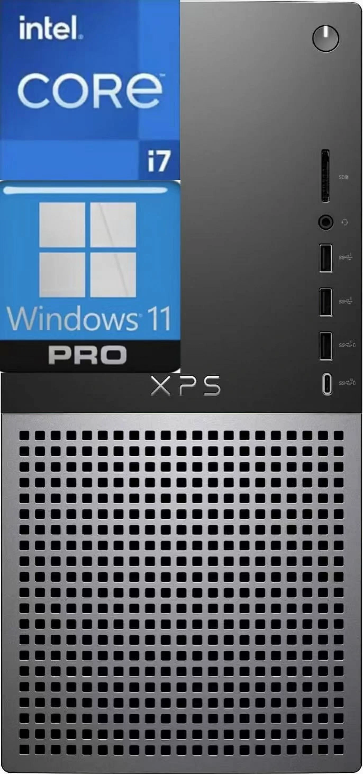 New Dell XPS 8950 Desktop,Intel Core i7-12700,16GB DDR5 RAM,512GB SSD,Intel UHD 770 Graphics,Killer Wi-Fi 6,Air Cooling,Windows 11 Pro,Black
