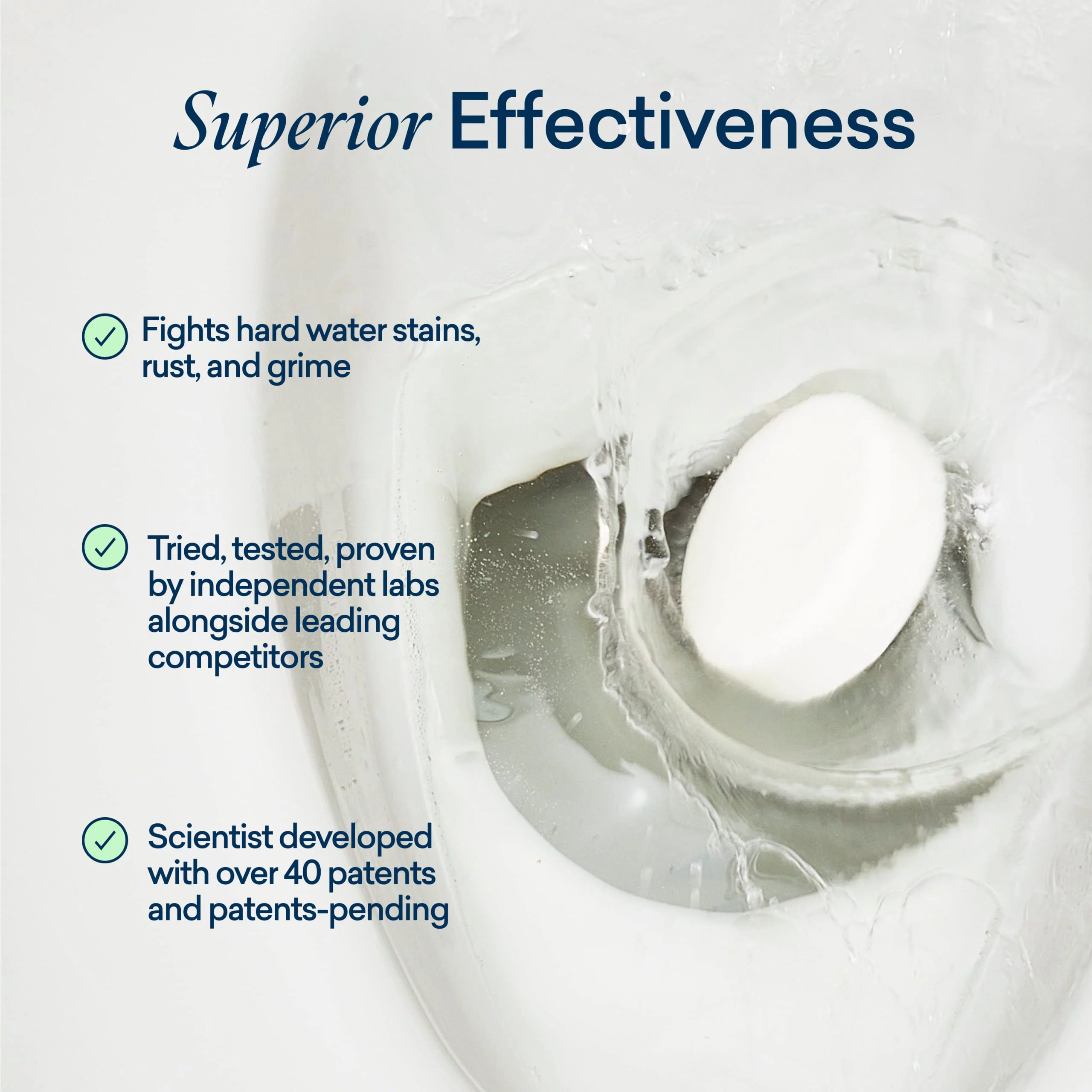 BLUELAND Toilet Bowl Cleaner Refill 2 Pack - Eco Friendly Products & Cleaning Supplies - No Harsh Chemicals, Plant-Based - Lemon Cedar - 28 tablets