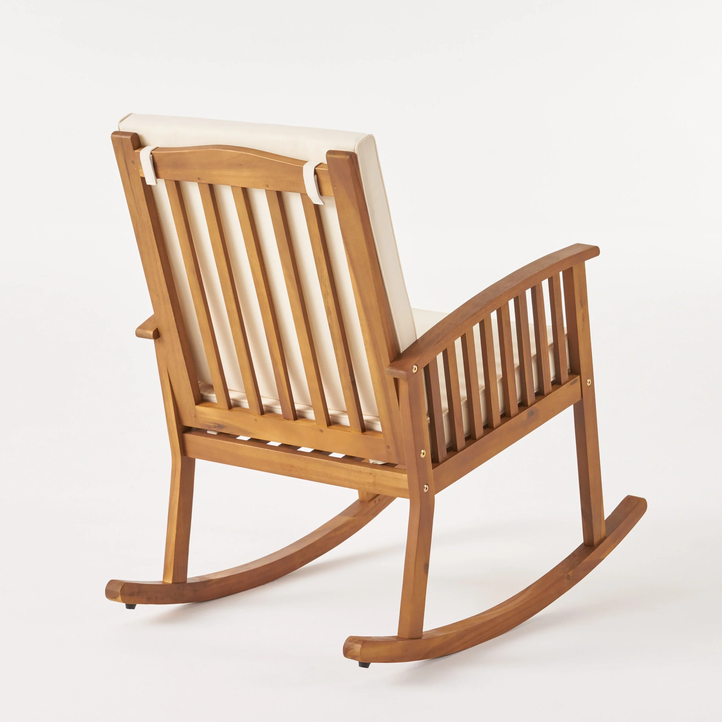 Homiyad Acacia Wood Rocking Chair