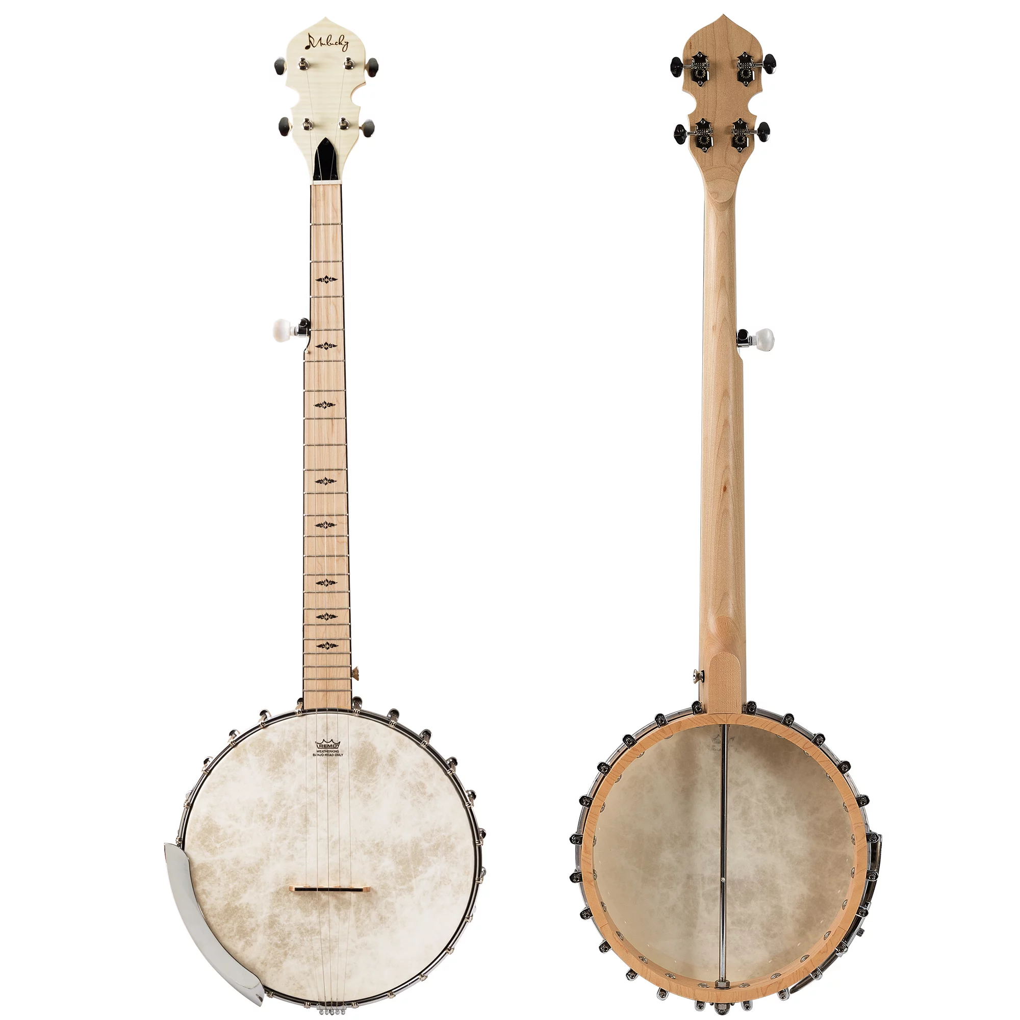 Mulucky 5 String Banjo, Open Back Maple Banjos with Remo Head, Gift Package with Beginner Kit - MB1101