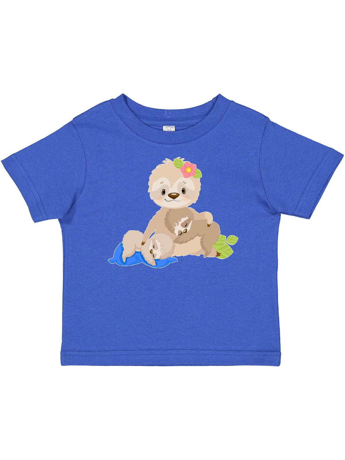 Inktastic Sloth Mom with 2 Sleeping Baby Sloths Boys or Girls Baby T-Shirt