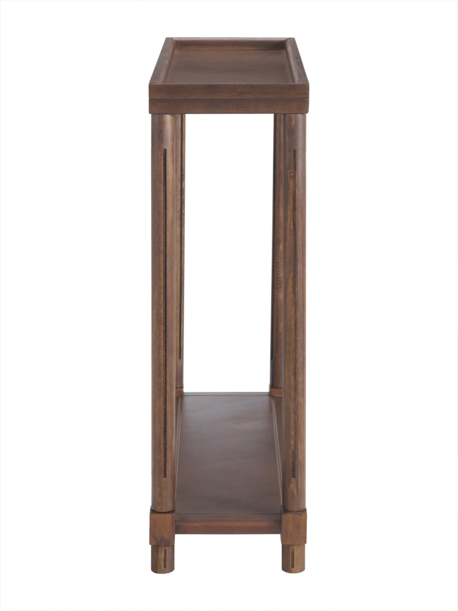 HomeRoots 515520 24 in. Wood Rectangular End Tables with Shelf, Brown - Set of 2